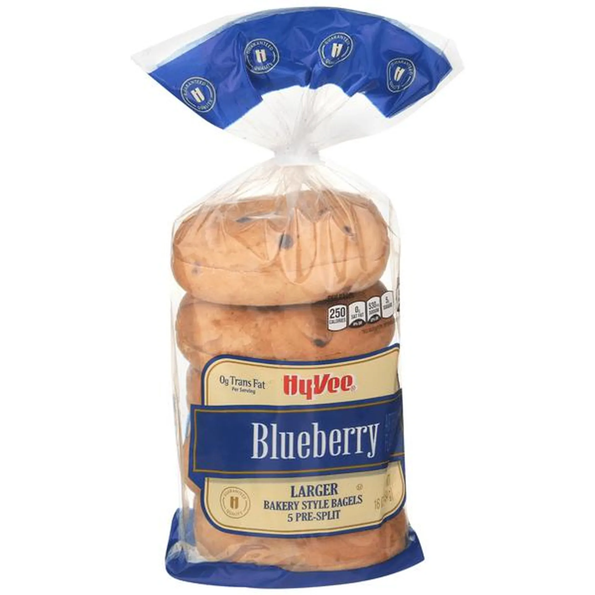 Hy-Vee Blueberry Bagels 5 Count Pre-Split