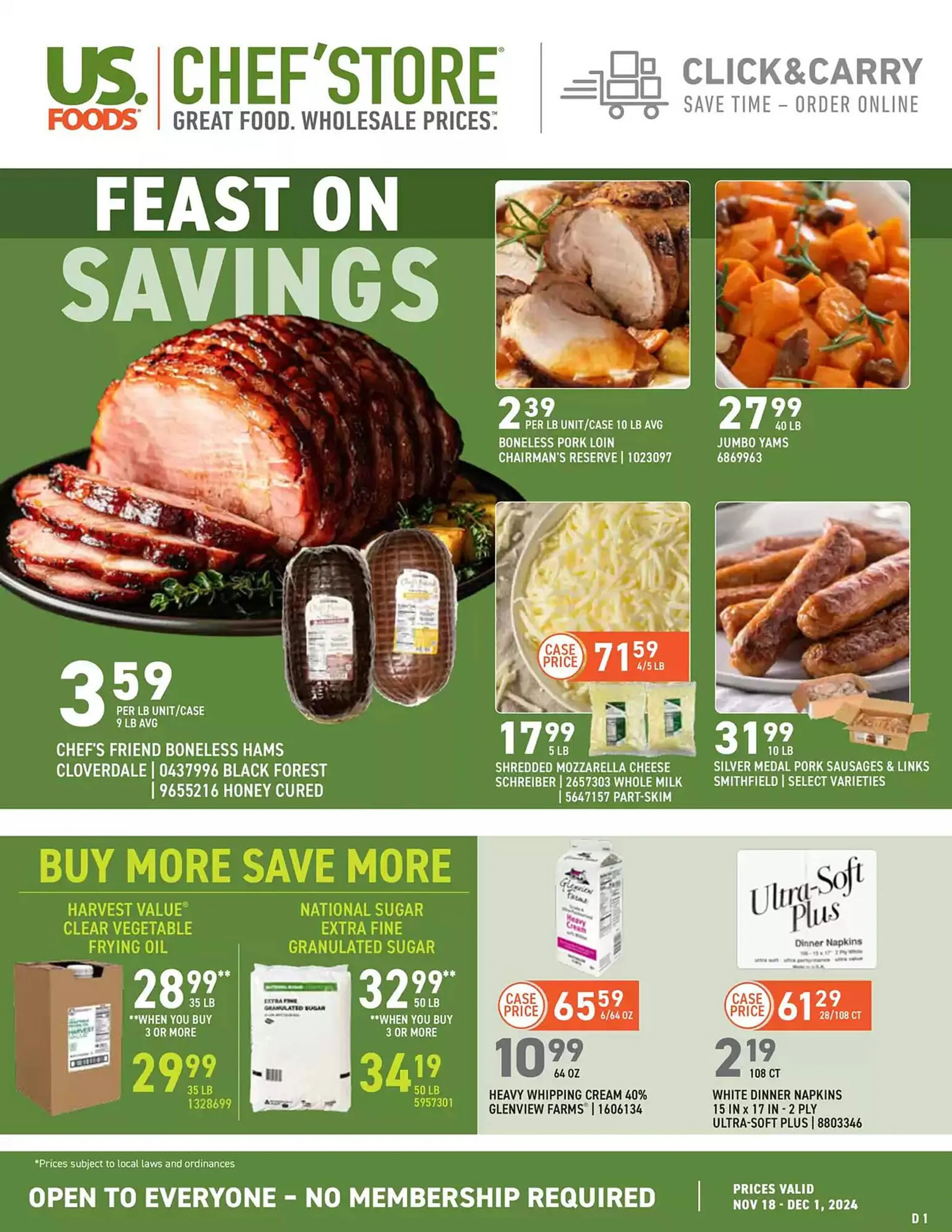 US Foods Chefs Store Weekly Ad - 1