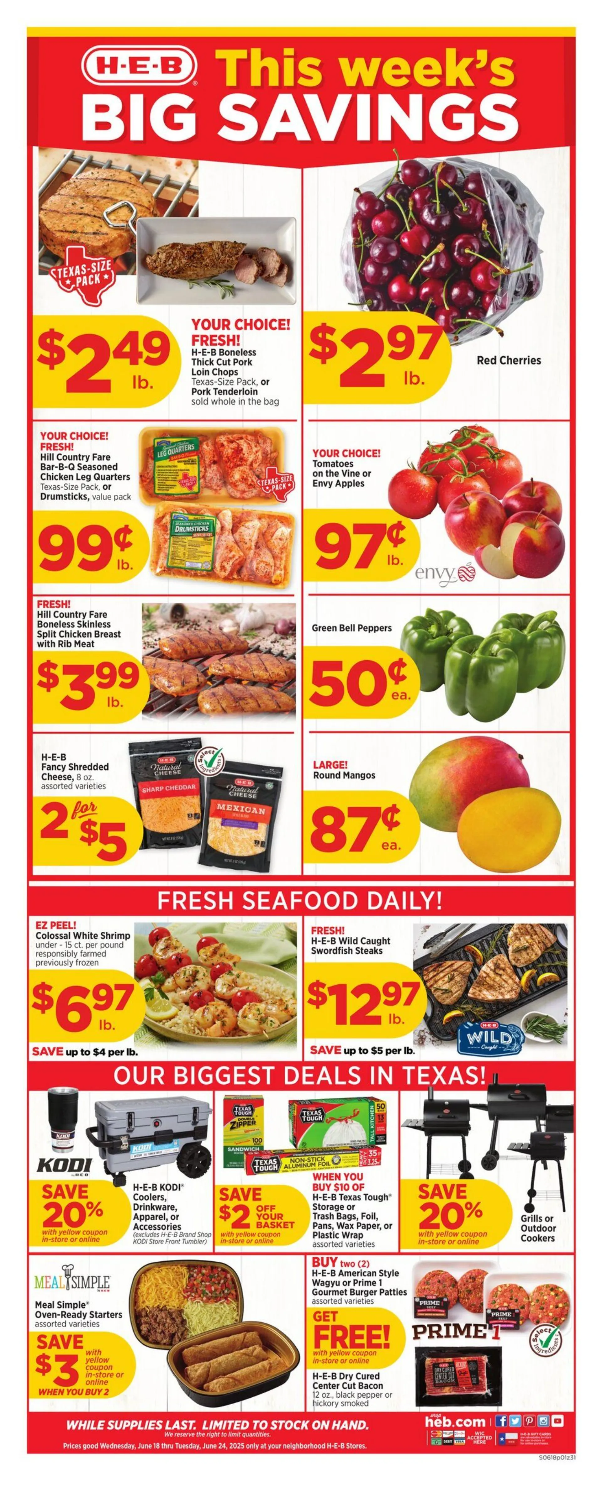 Weekly ad H-E-B from June 18 to June 24 2025 - Page 1