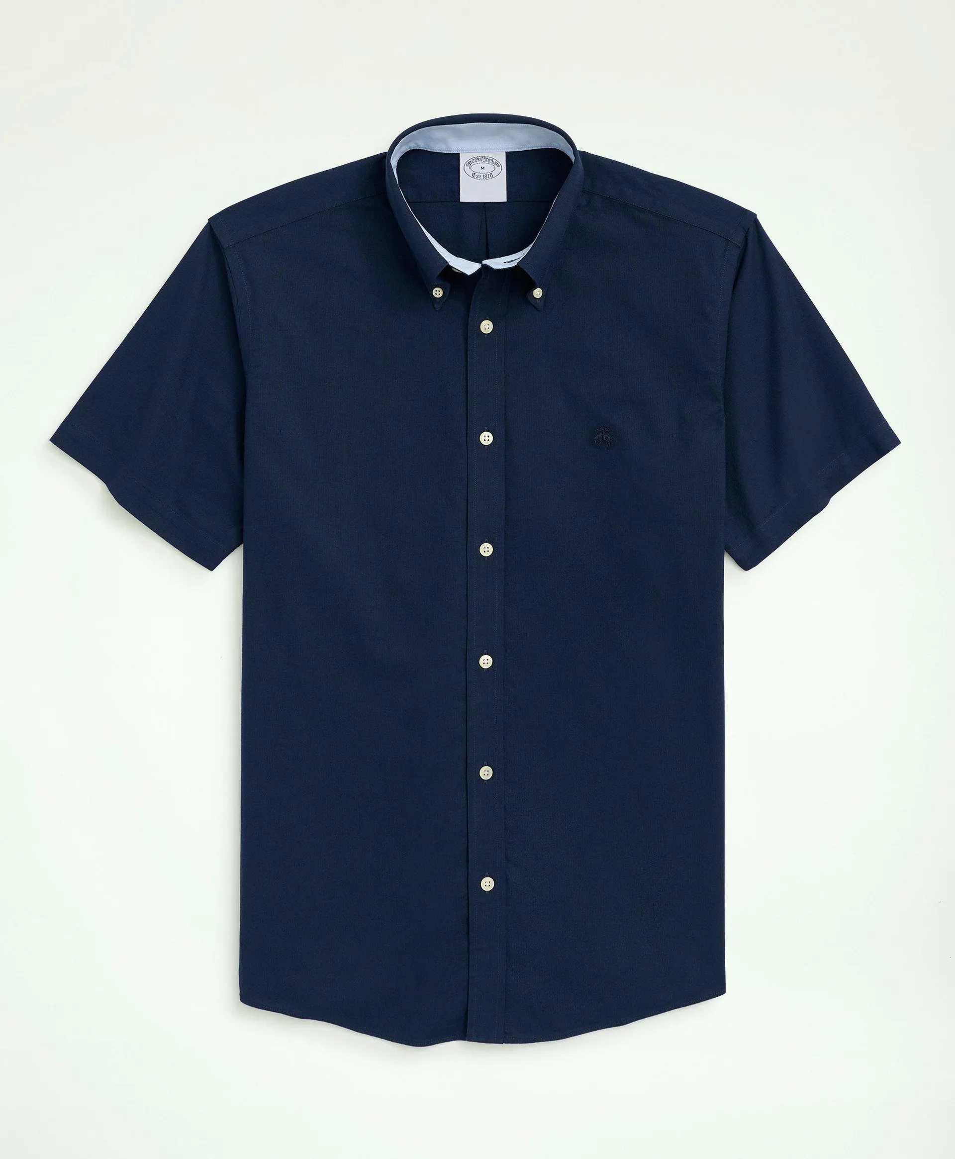 Stretch Non-Iron Oxford Button-Down Collar Short-Sleeve Sport Shirt