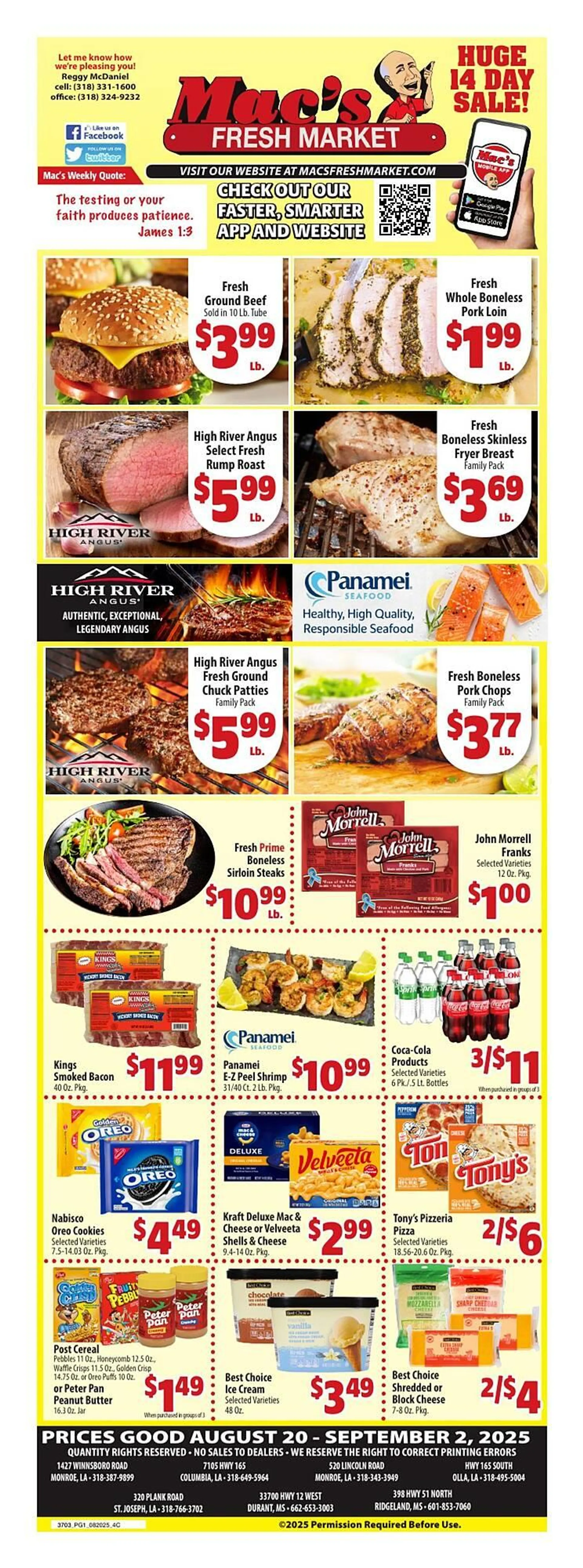 Weekly ad Mac's Market Weekly Ad from August 20 to September 2 2025 - Page 1