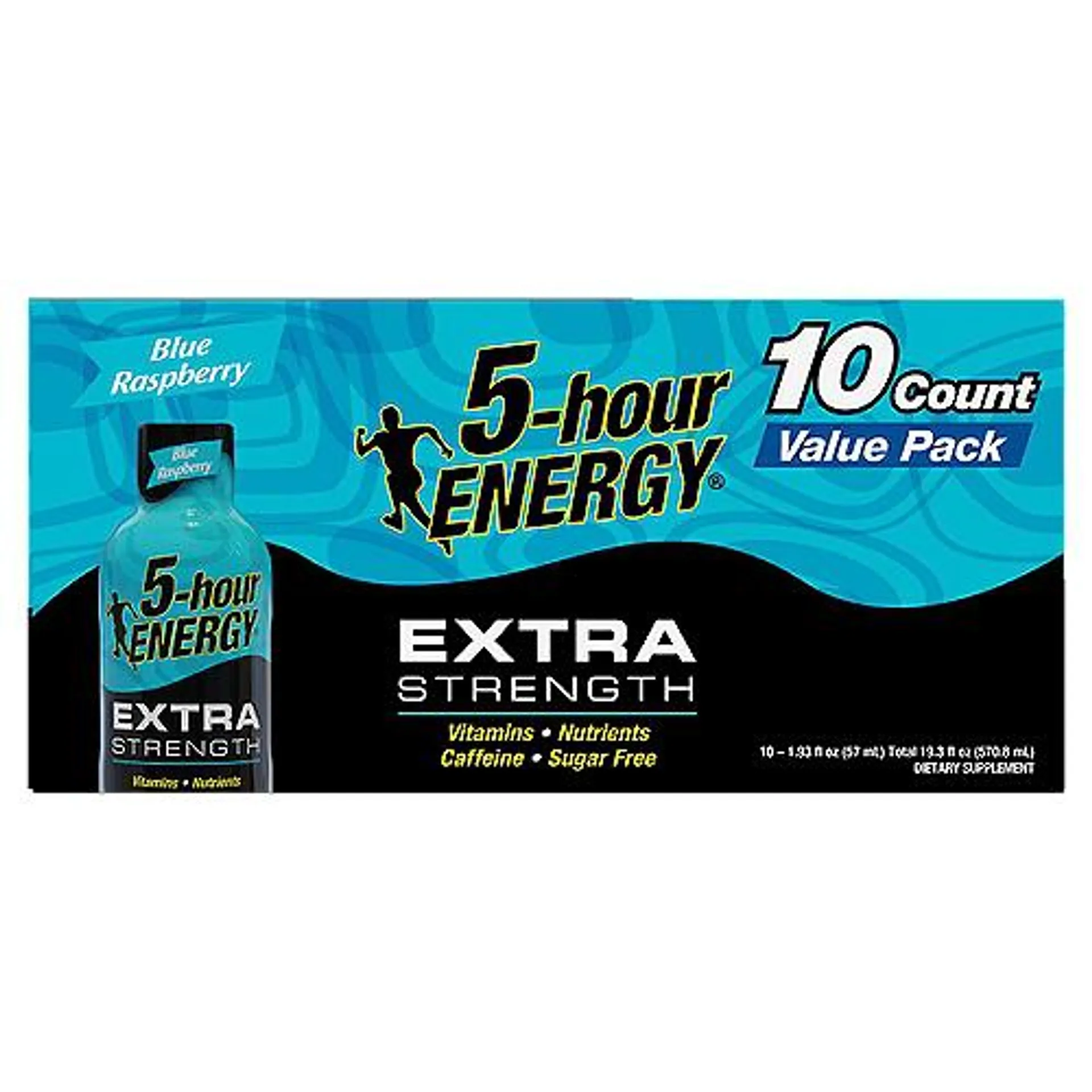 5-hour Energy Blue Raspberry Extra Strength, Dietary Supplement, 19.3 Fluid ounce