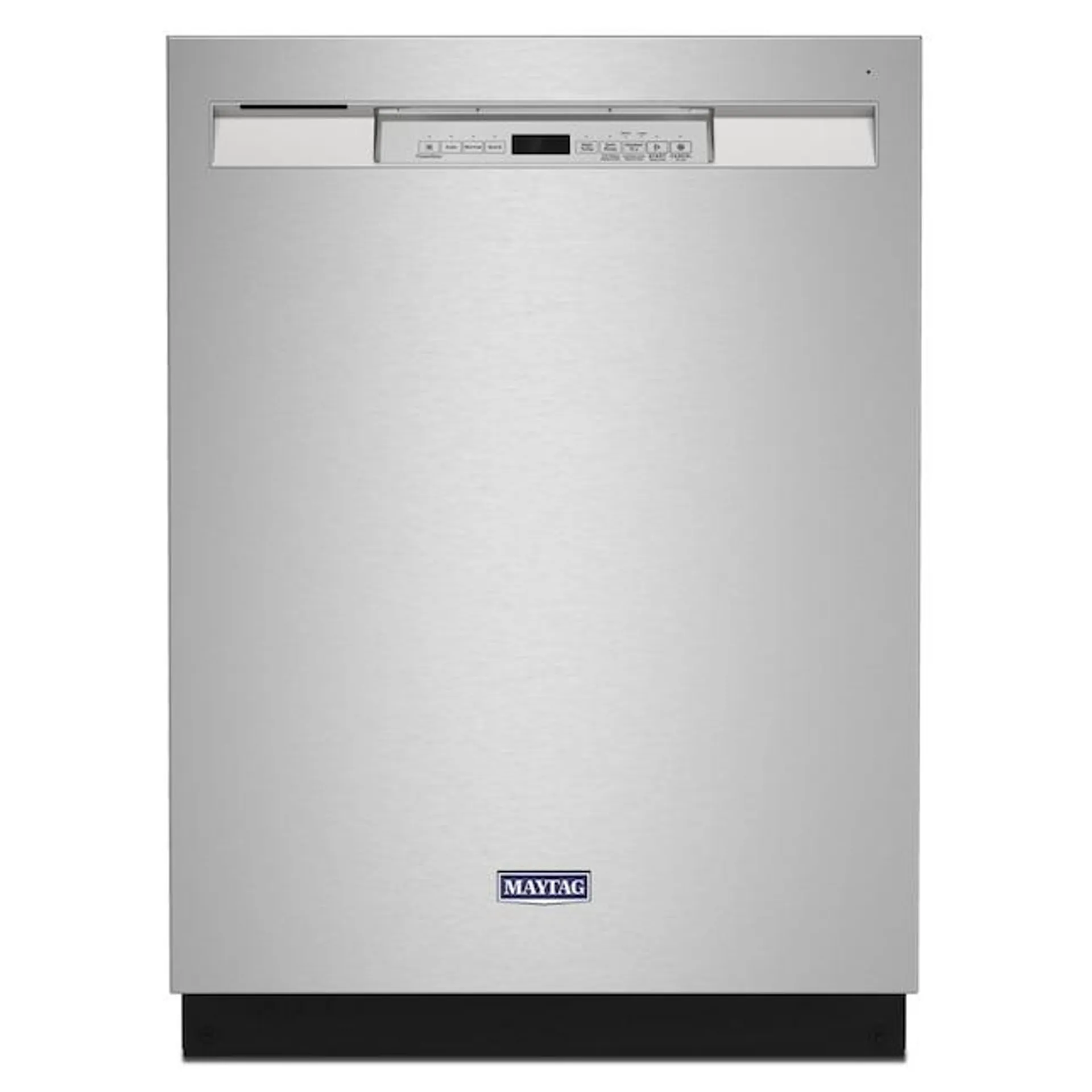 Maytag 24-in Front Control Built-In Dishwasher (Fingerprint Resistant Stainless Steel), 50-dBA Very Quiet Sound Level