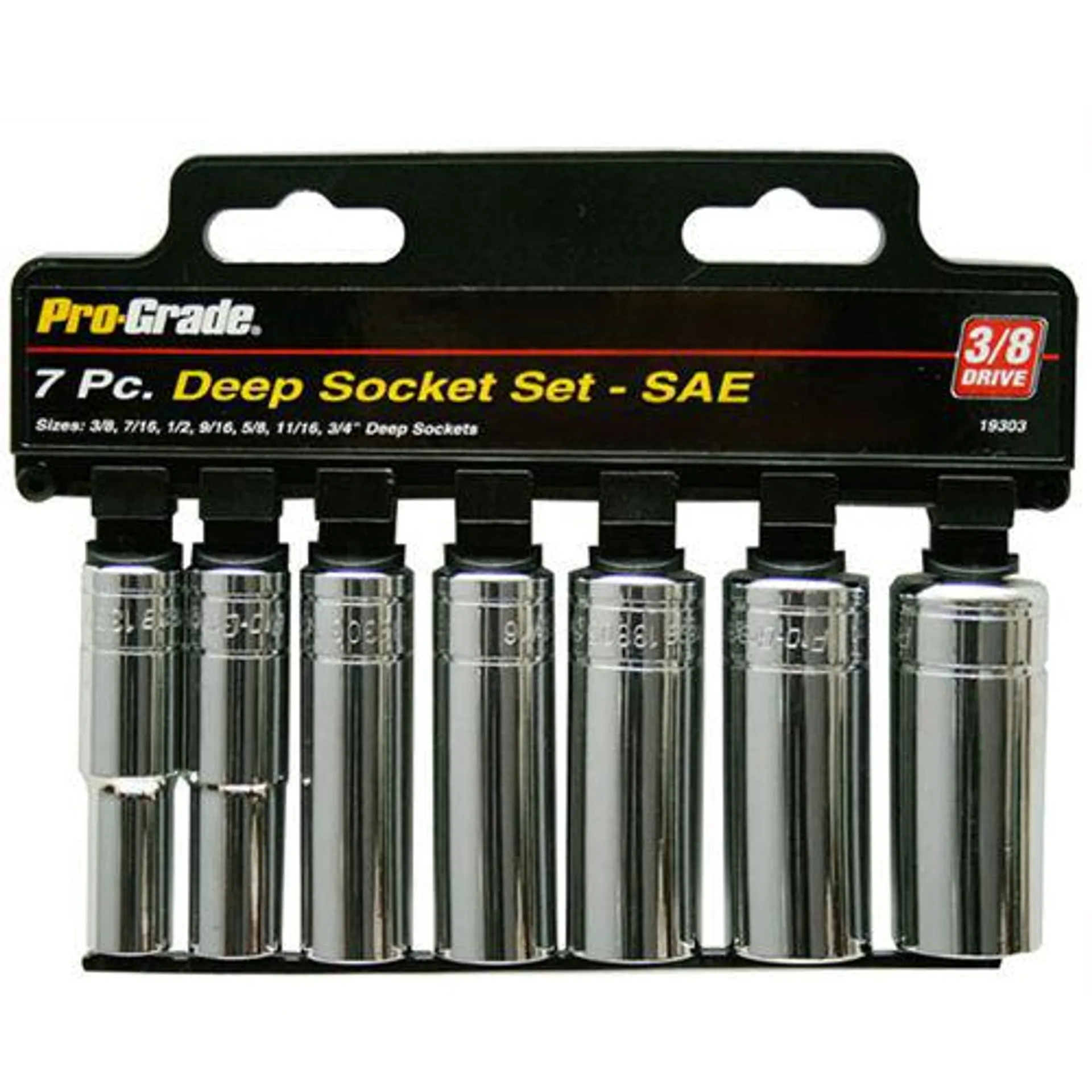 3/8 In. Dr. SAE Deep Socket Set 7 Pc.