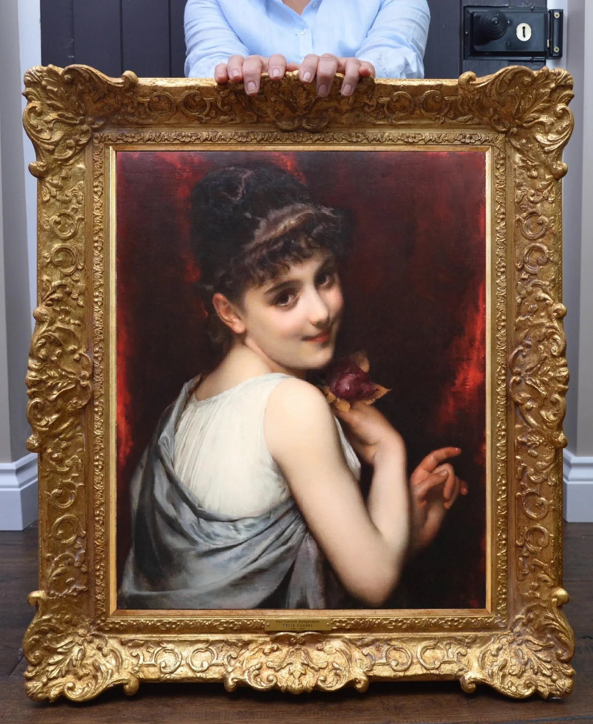 Etienne Adolphe Piot Young Belle Epoque Beauty - 19th Century Oil Painting Portrait French Girl Paris Circa 1870