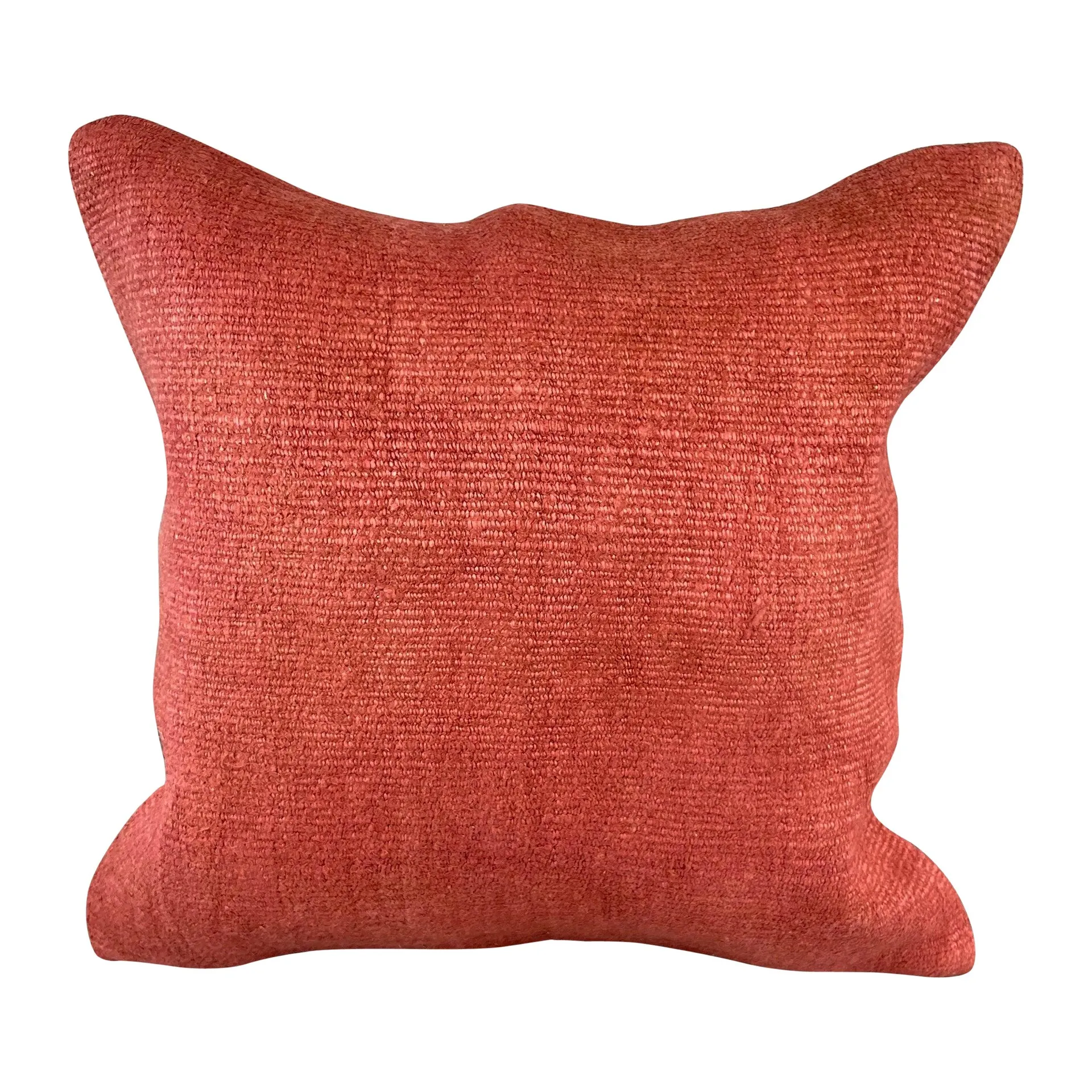 20 x 20 Hemp Turkish Cushion Natural Pinkish Red Pillow Cushion Cover #6463