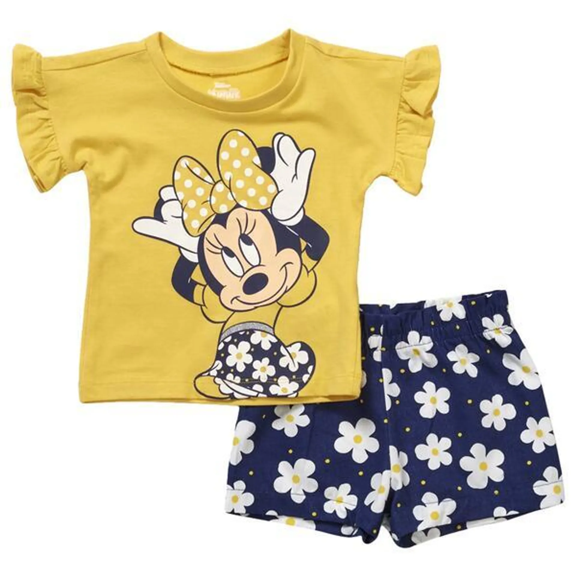 Baby Girl (12-24M) Disney® Minnie Mouse Top & Flower Shorts Set