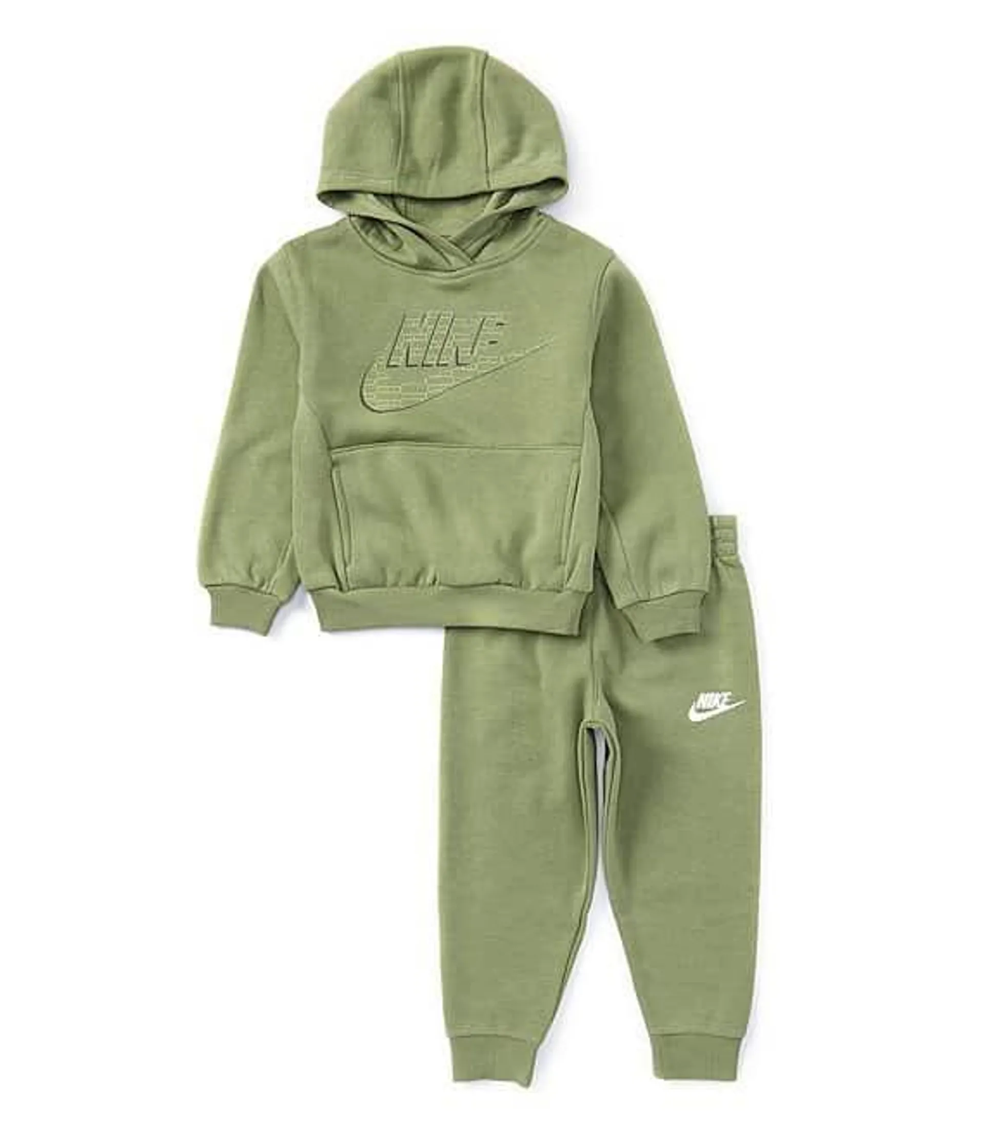 Little Boys 2T-7 Long Sleeve Monochrome Fleece Hoodie & Matching Jogger Pant Set