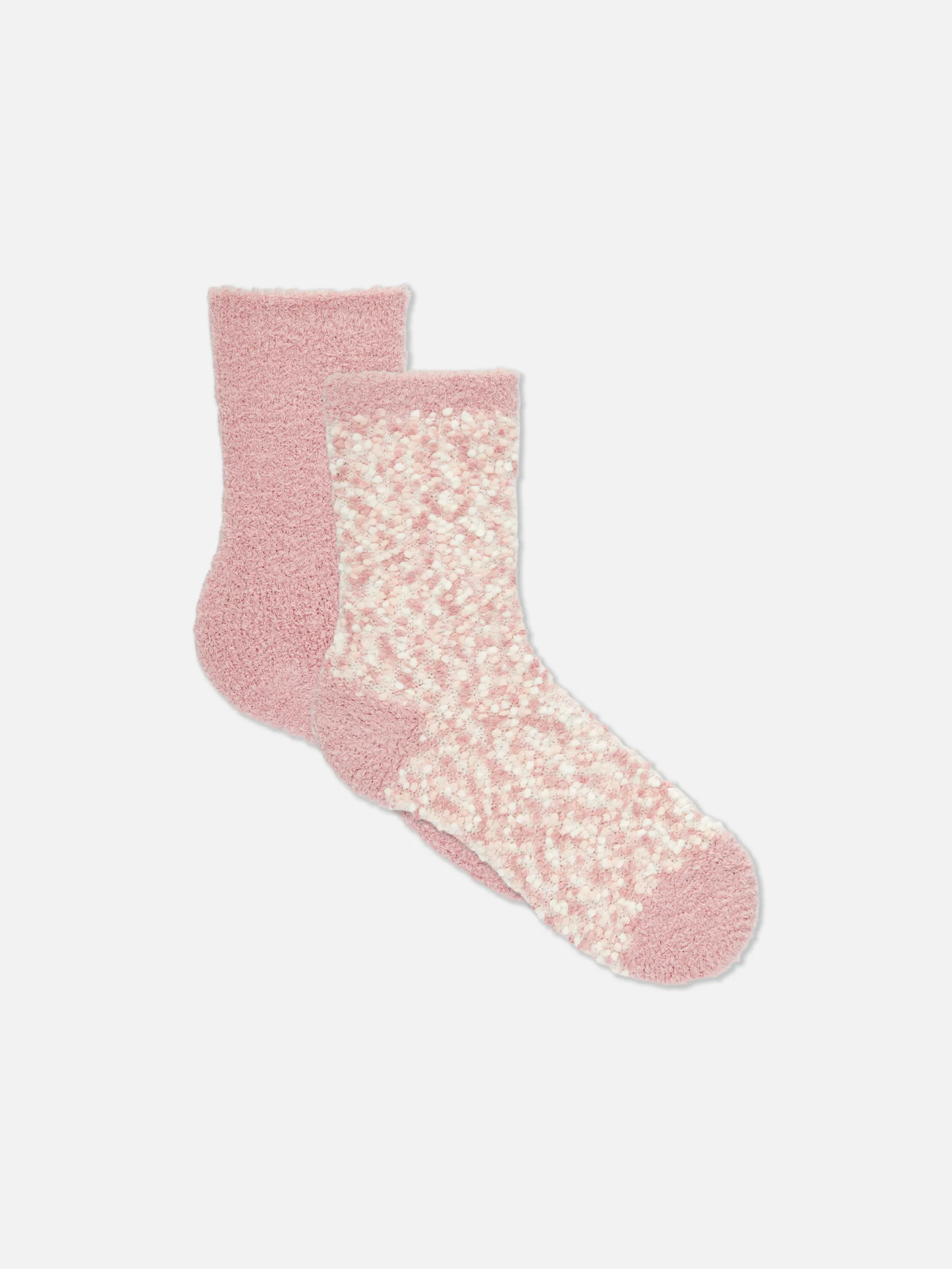 2pk Patterned Cosy Socks