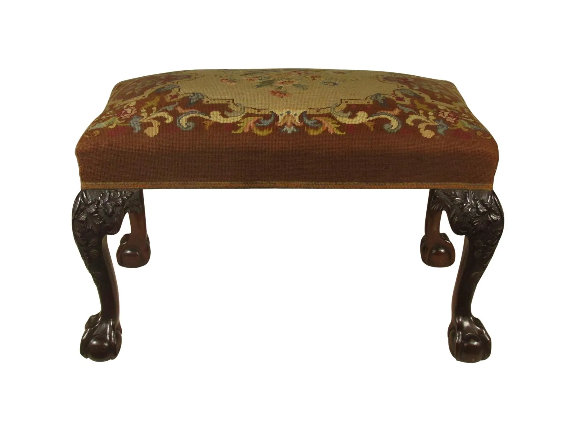 19th-C. Chippendale Style Bench