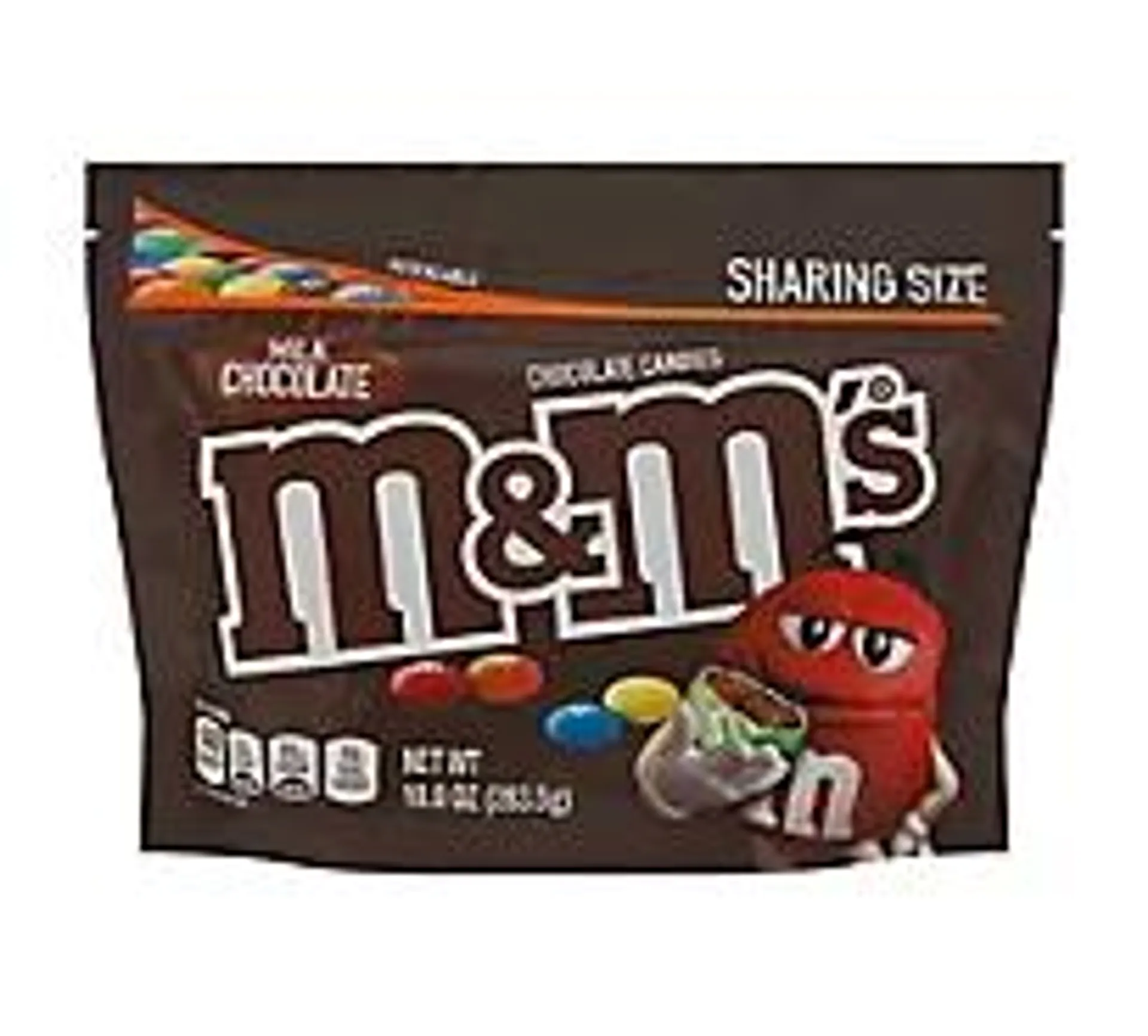 M&Ms Milk Chocolate Candy Sharing Size Bag - 10 Oz
