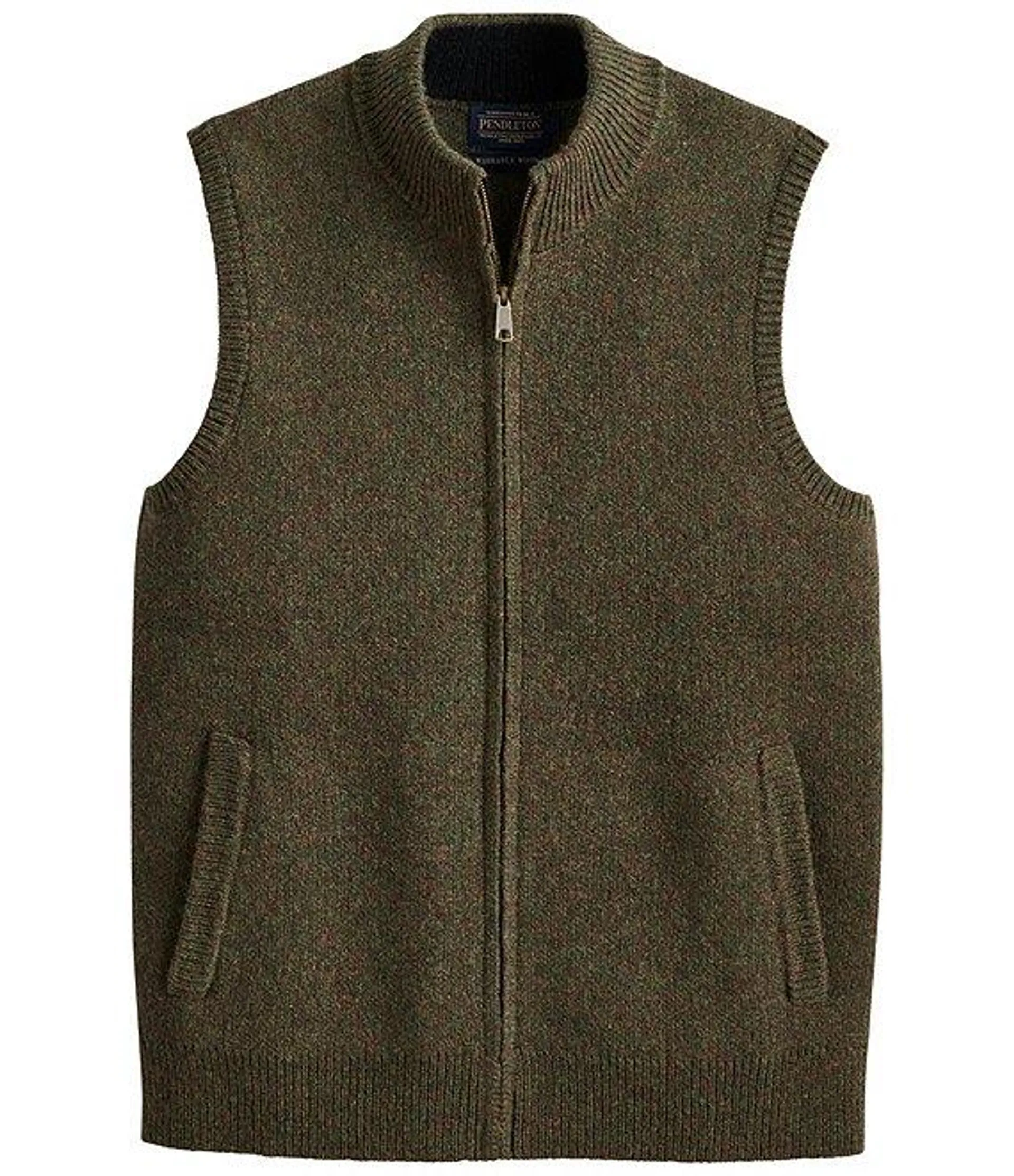 Full Zip Wool Sweater Vest