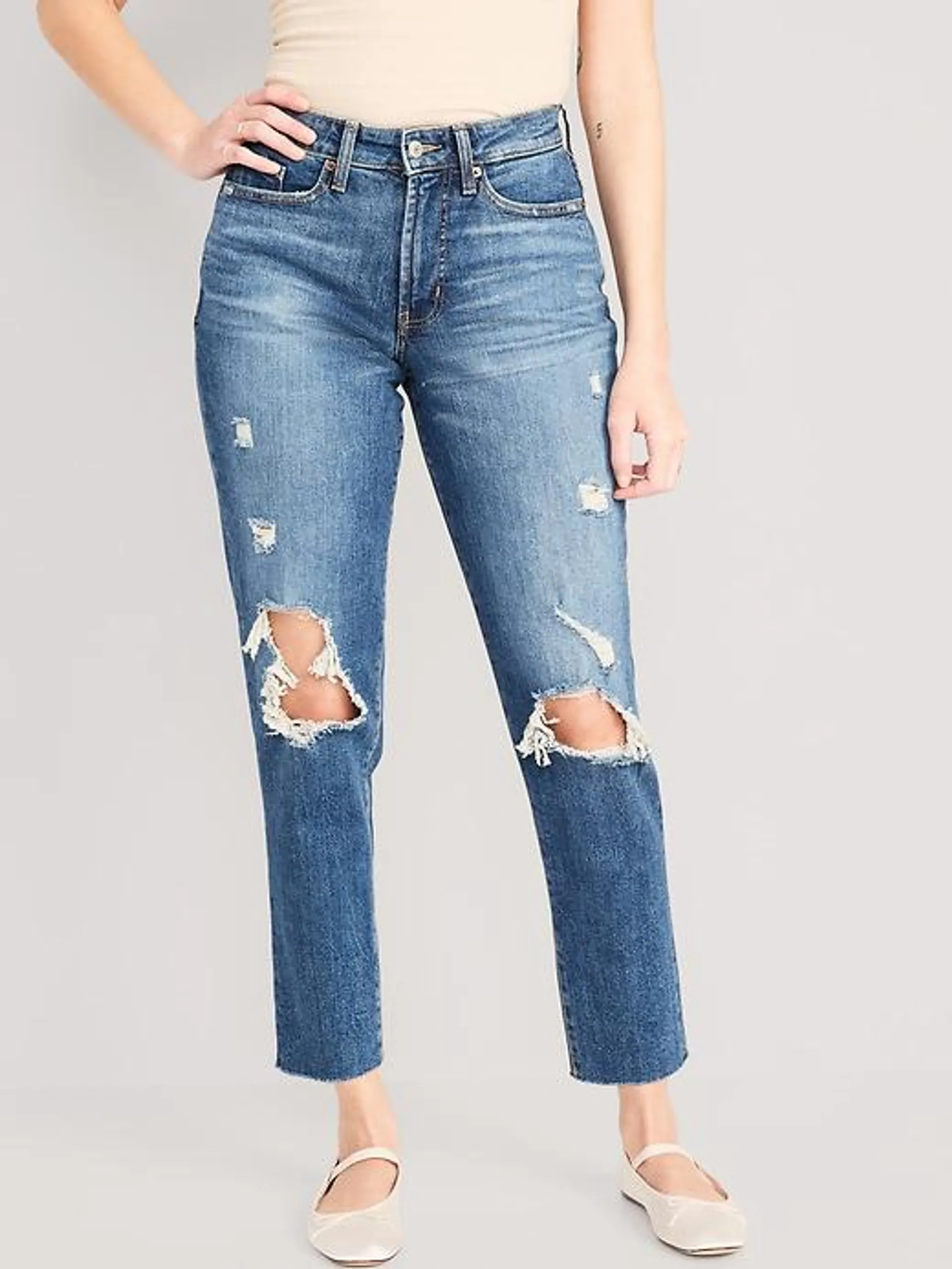 Curvy High-Waisted OG Straight Ankle Jeans