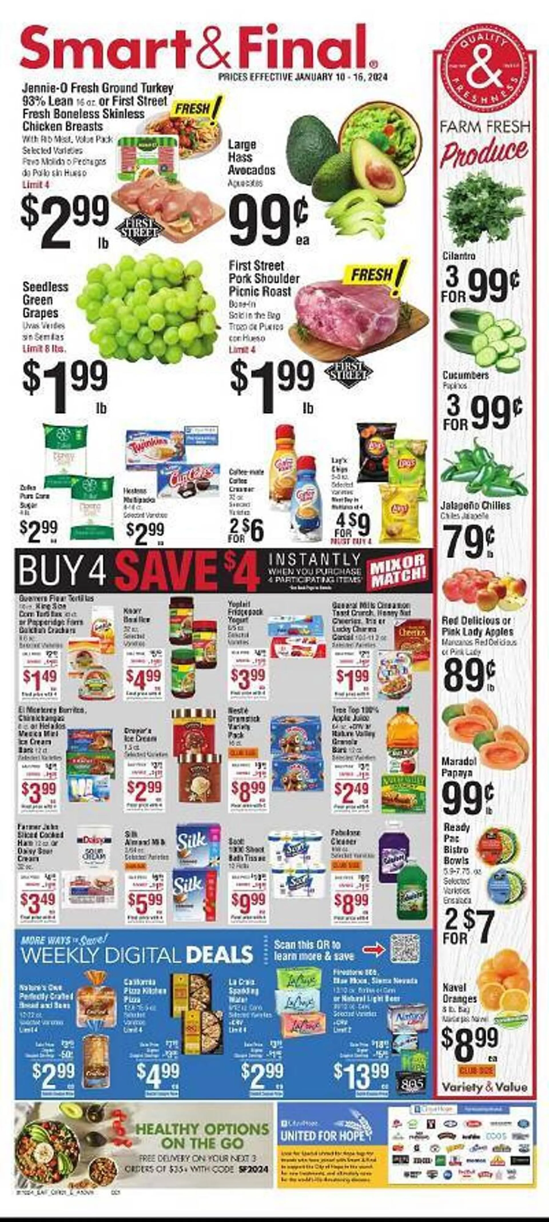 Weekly ad Smart & Final Weekly Ad from January 10 to January 16 2024 - Page 1