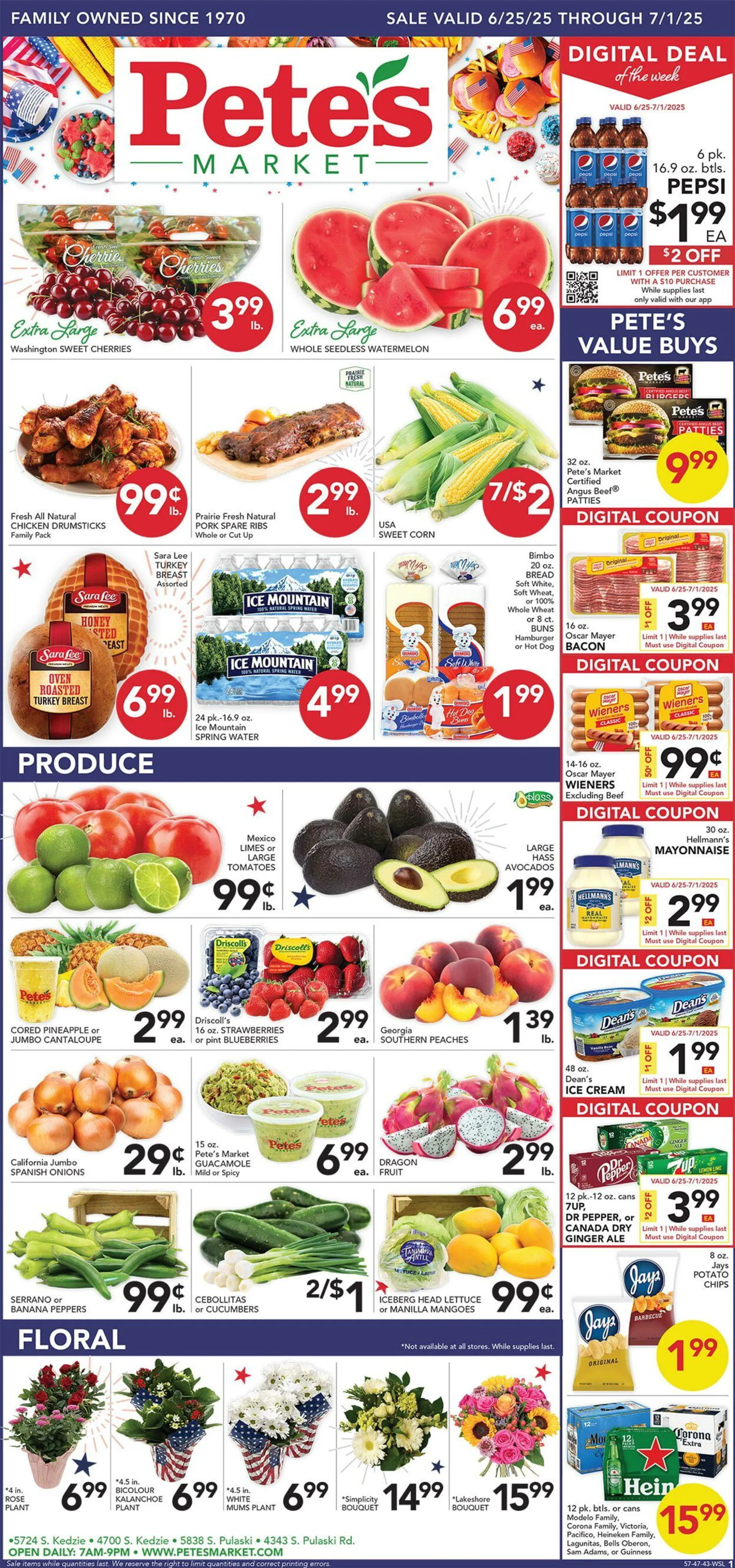 Weekly ad Pete's Fresh Market Current weekly ad from June 25 to July 1 2025 - Page 1
