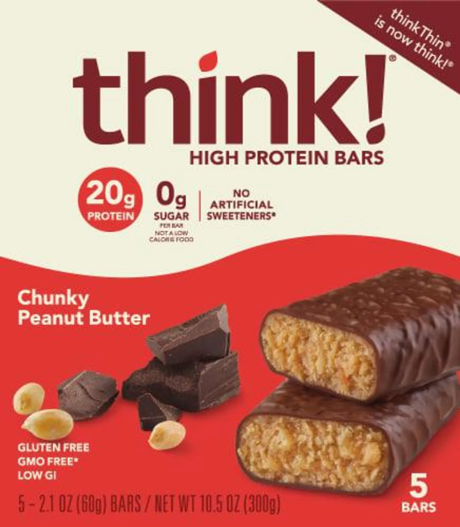 thinkThin® Chunky Peanut Butter High Protein Bars