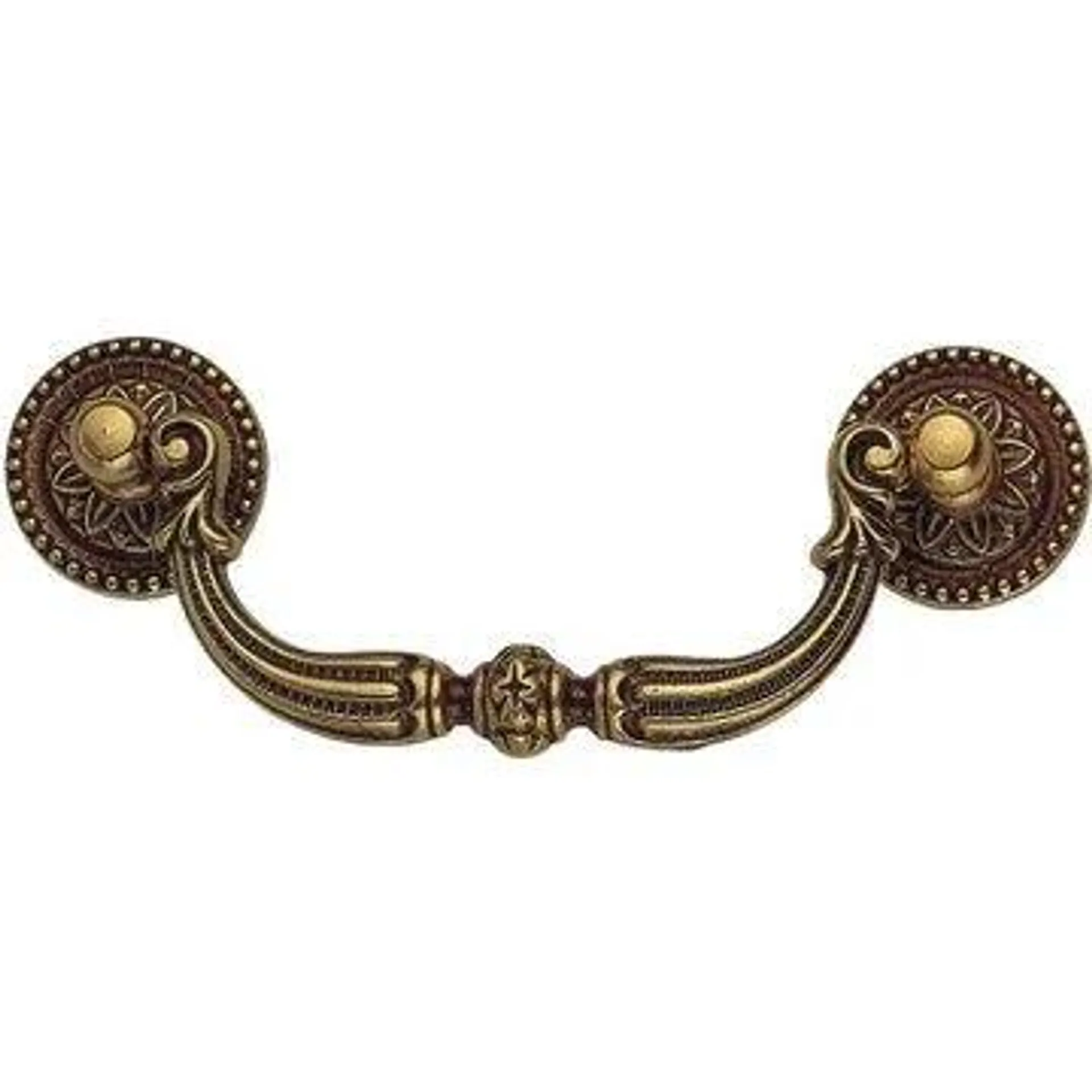 Marella Louis XVI Ornate Brass Drop Pull