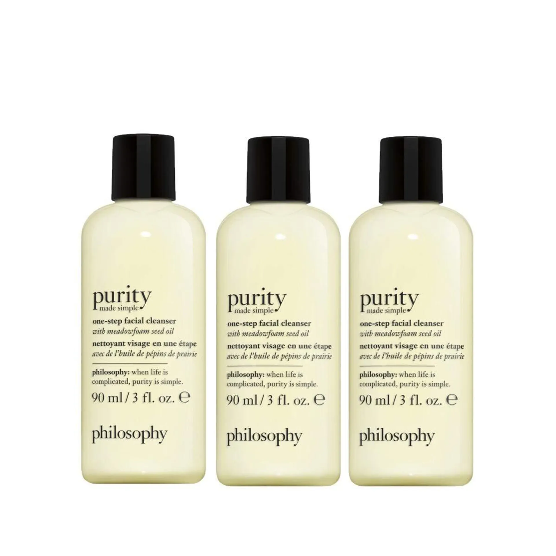 philosophy 3-pc 3 oz. purity made simple facial cleanser