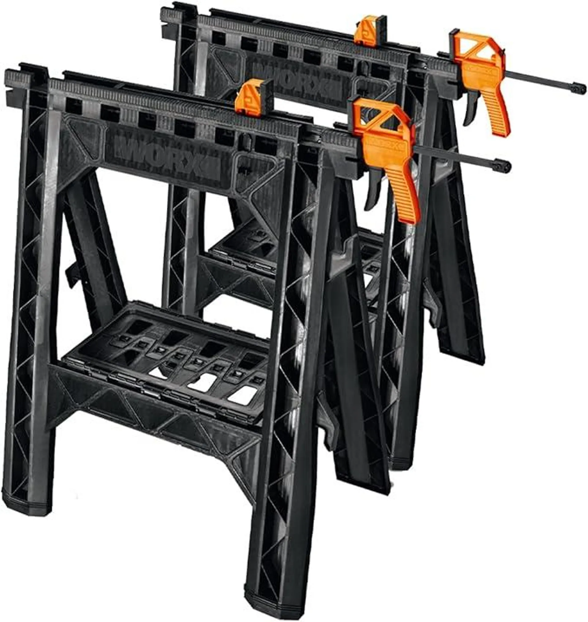 Worx WX065 Clamping Sawhorses with Bar Clamps