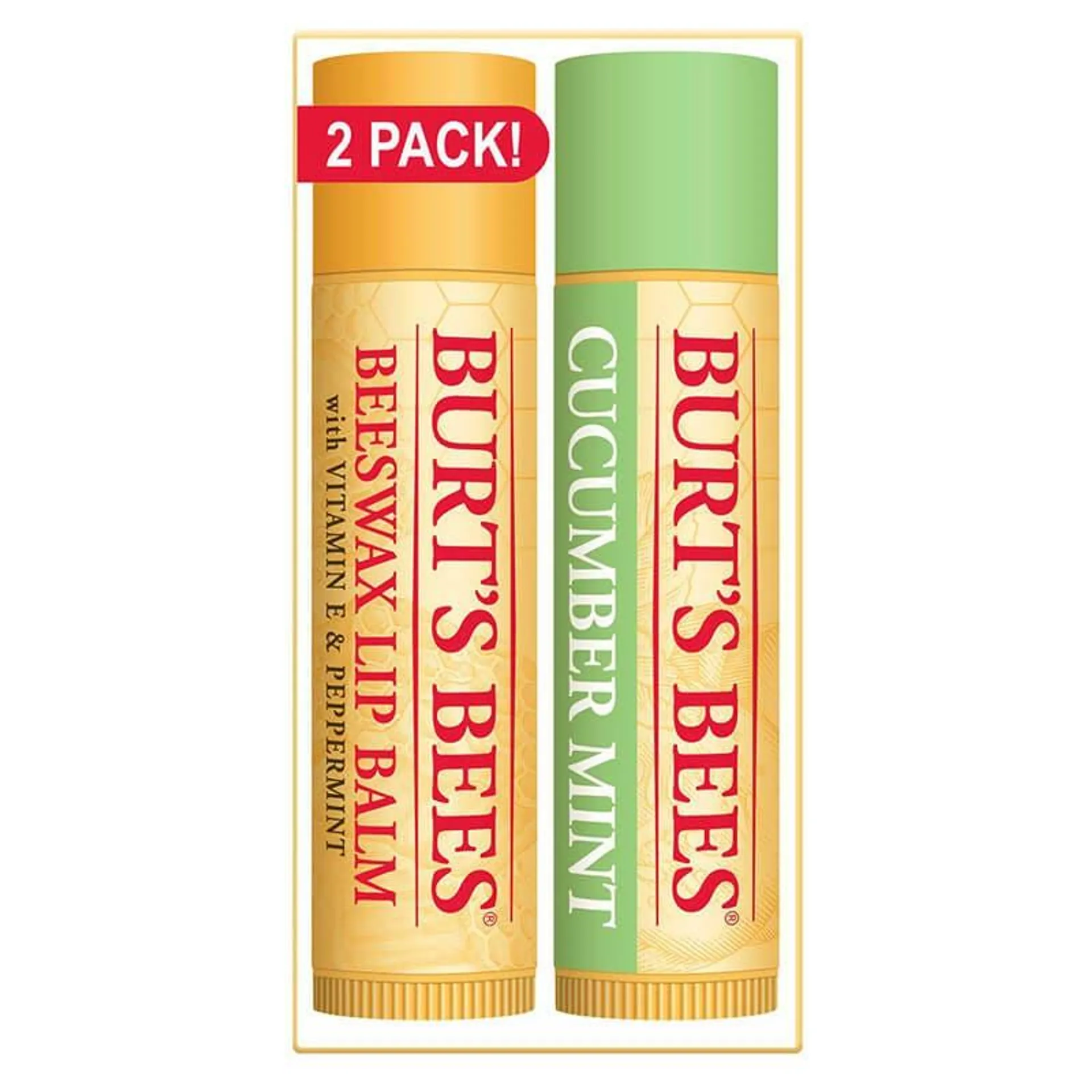 Cucumber Mint/Beeswax Lip Balm Twin Pack