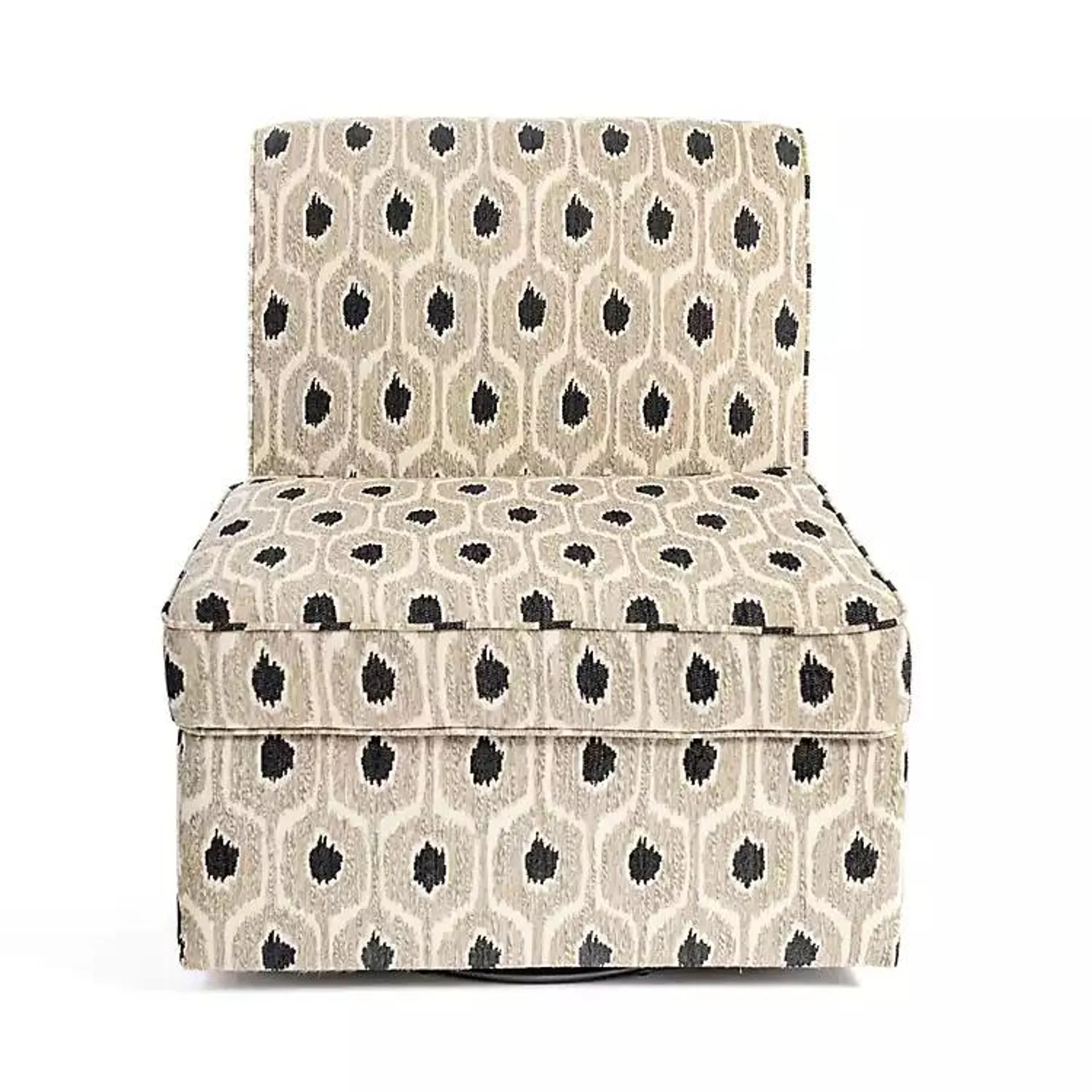 Tan Ada Armless Swivel Accent Chair