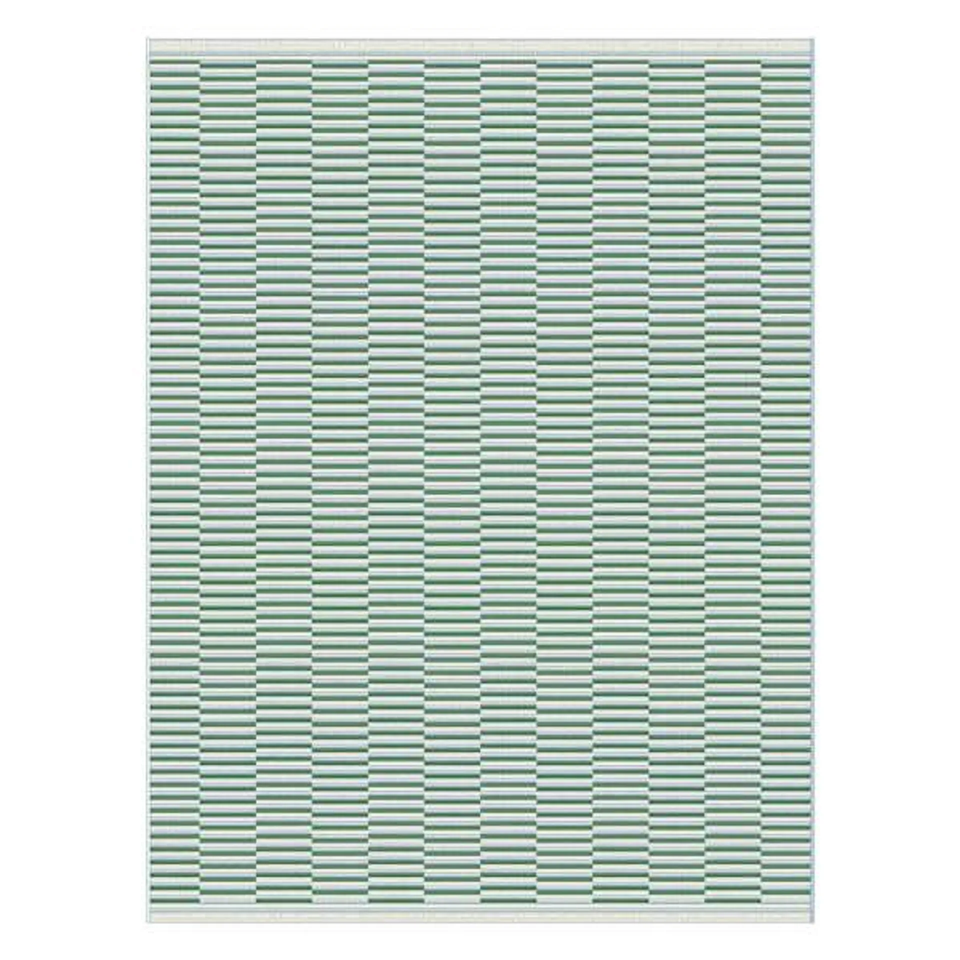 (E517) Daytona Blue Broken Stripe Outdoor Area Rug, 5x7