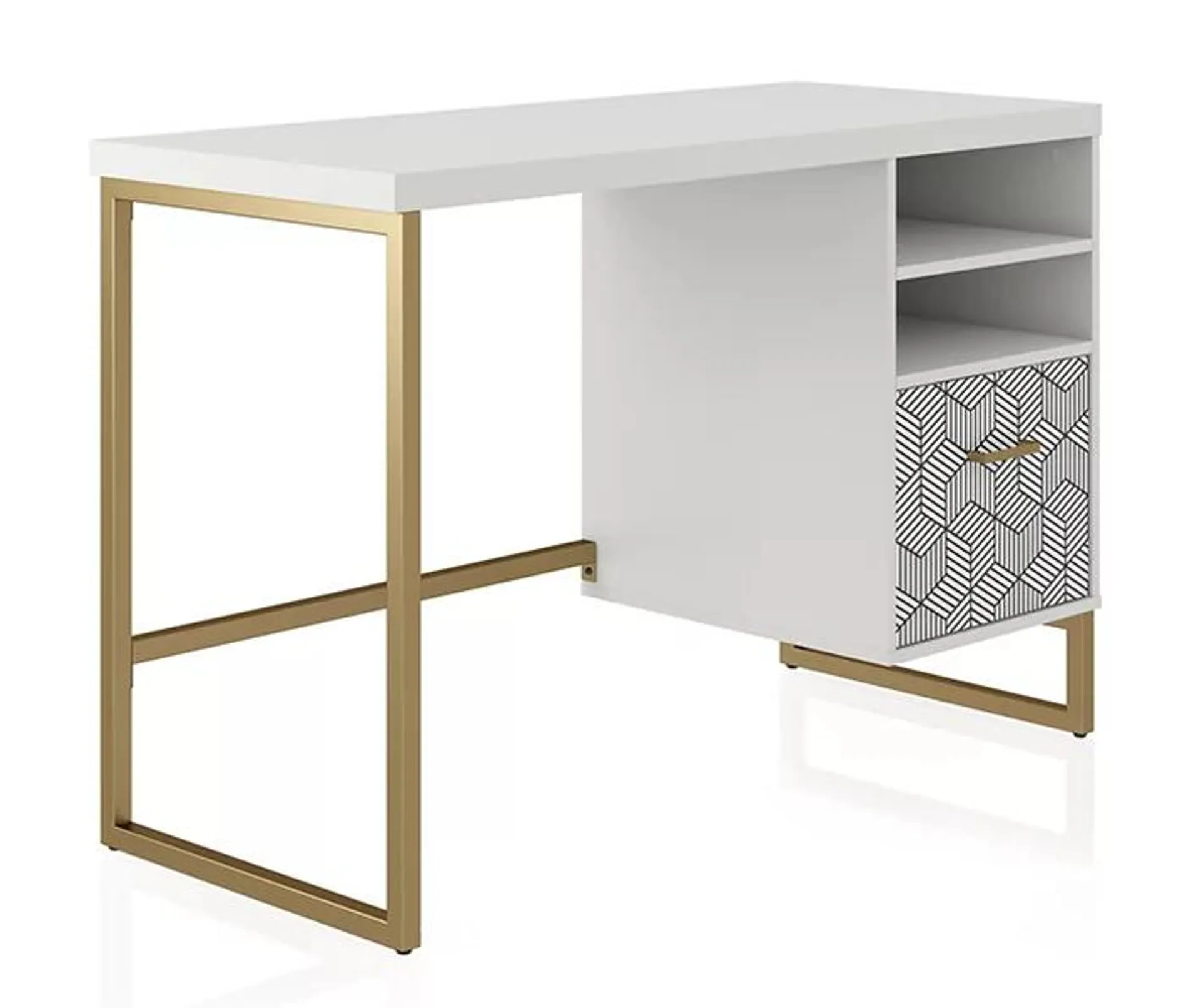 Scarlett White Pedestal Desk