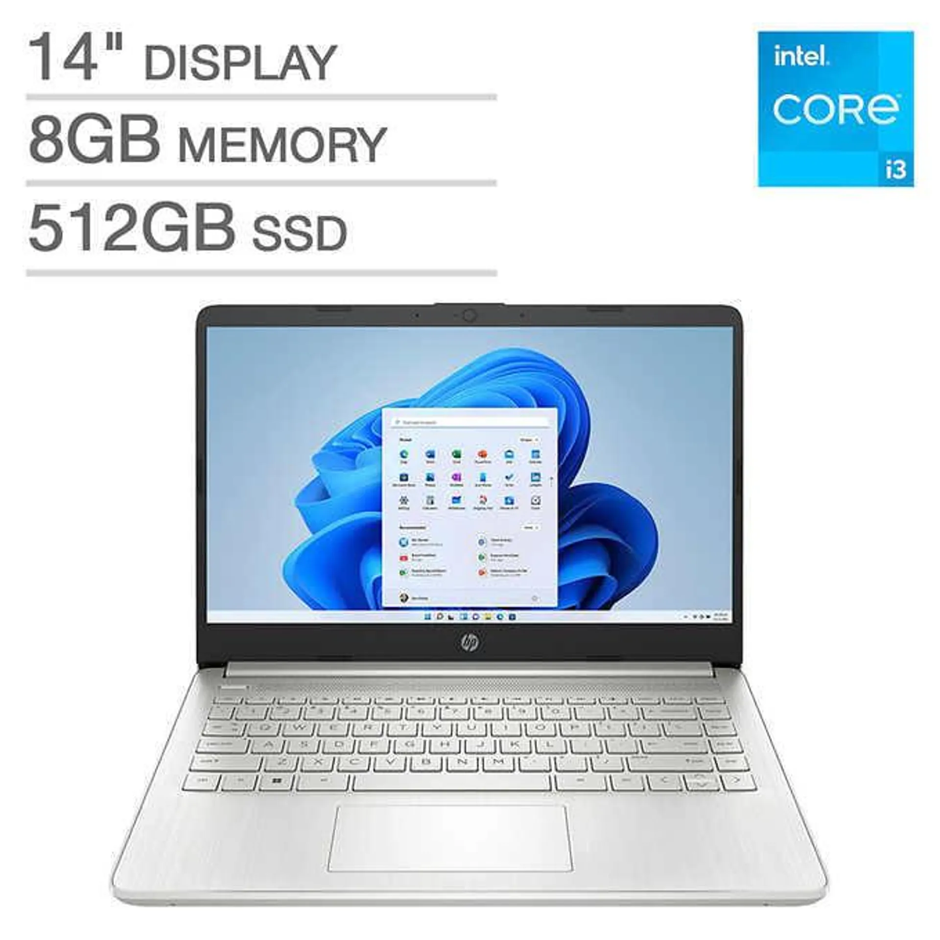 HP 14" Laptop - 12th Gen Intel Core i3-1215U - 1080p Windows 11