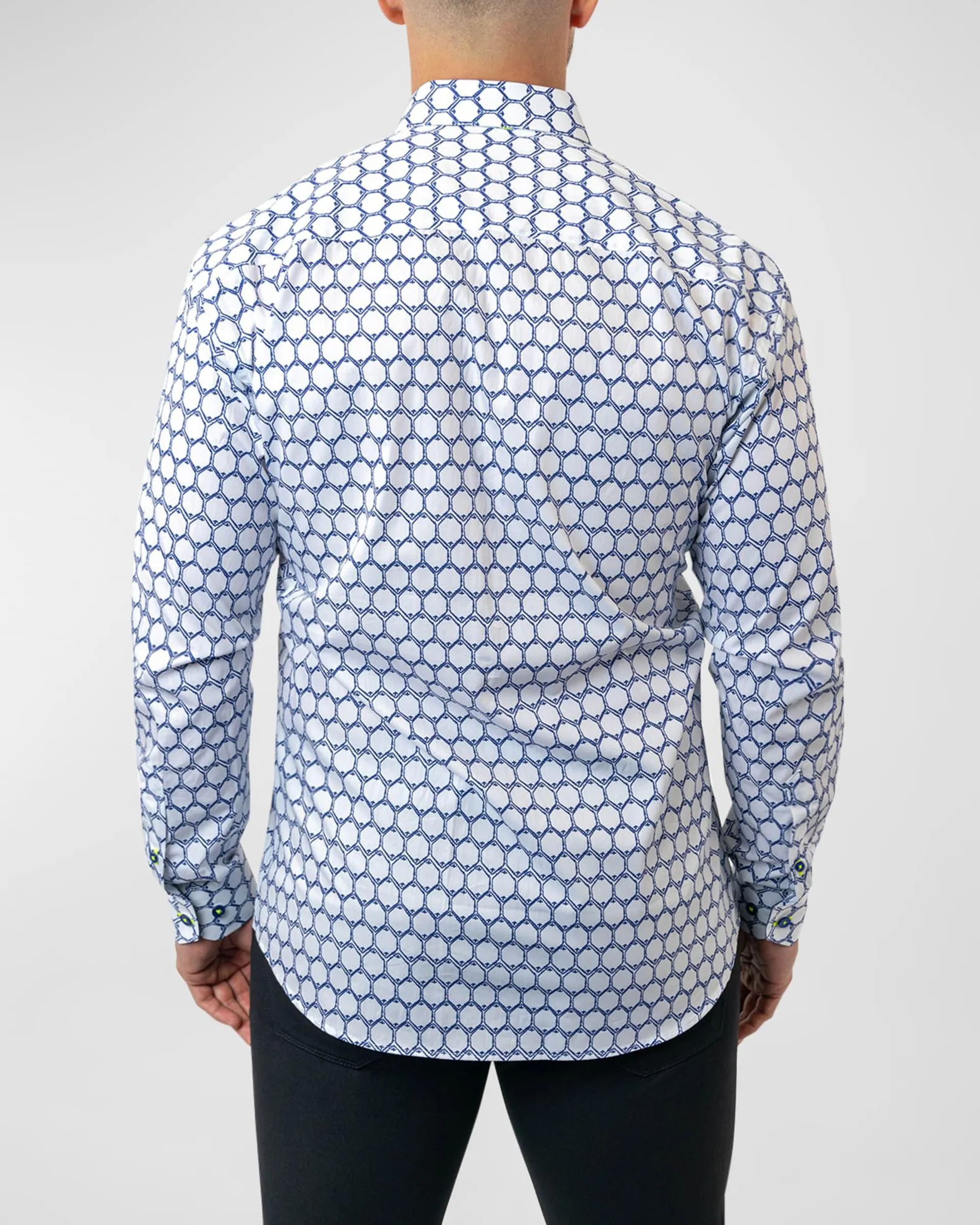 Men's Fibonacci Mirror Dress Shirt