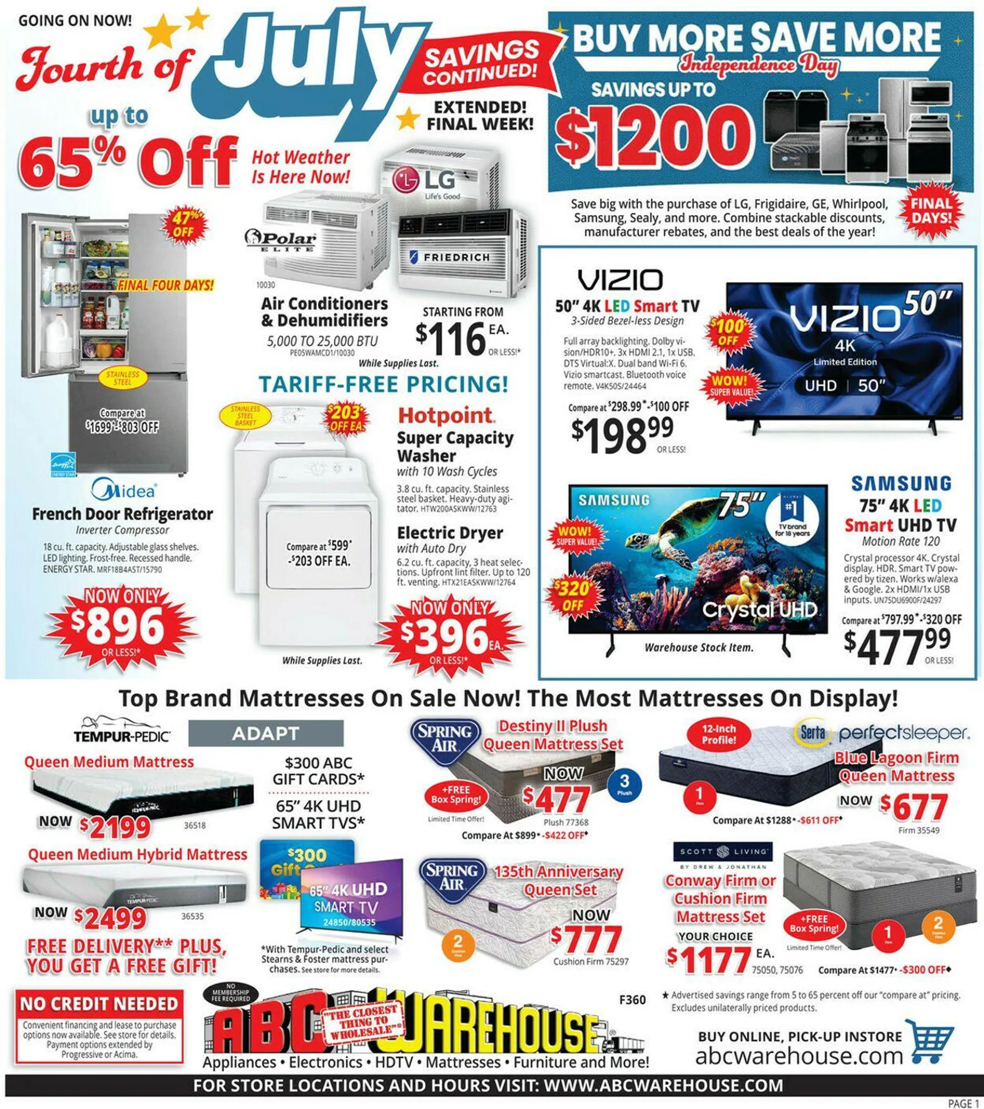 Weekly ad ABC Warehouse Current weekly ad from July 6 to July 12 2025 - Page 1