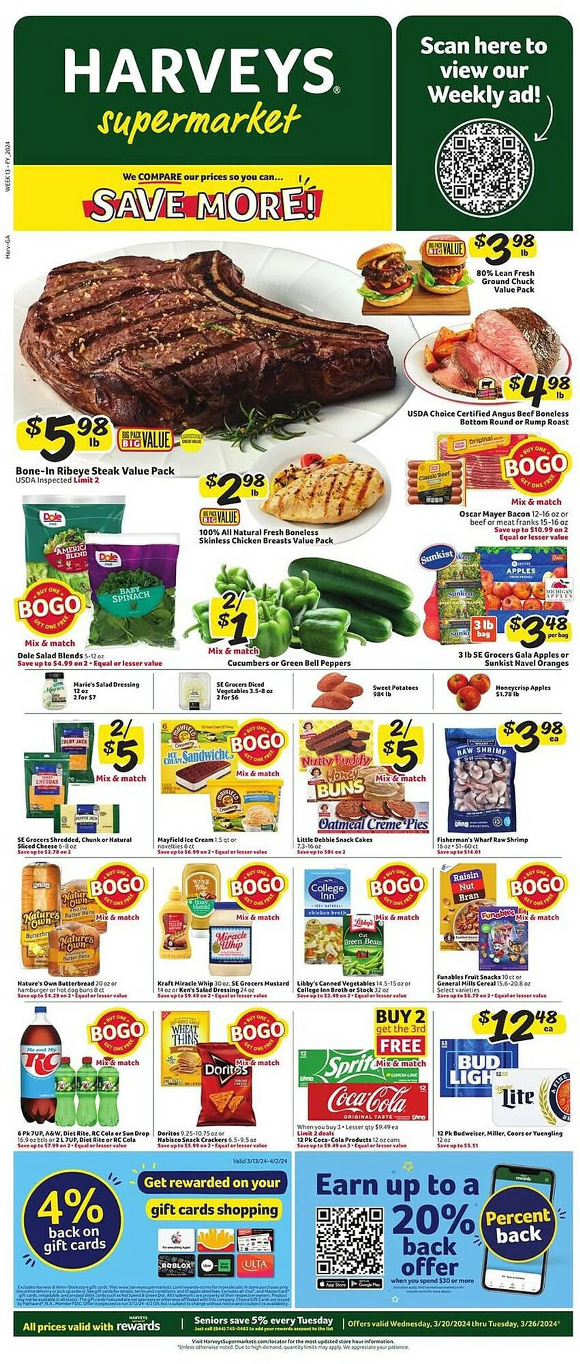Weekly ad Harveys Supermarkets Weekly Ad from March 20 to March 26 2024 - Page 