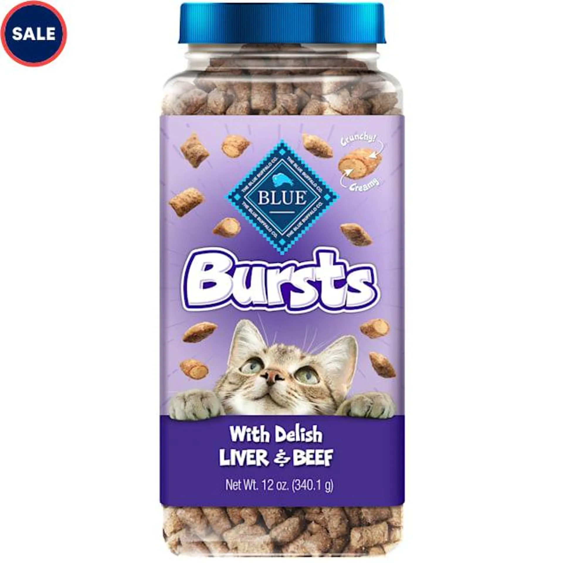 Blue Buffalo Bursts Feline Chicken Liver and Beef Flavour Cat Treats, 12 oz.