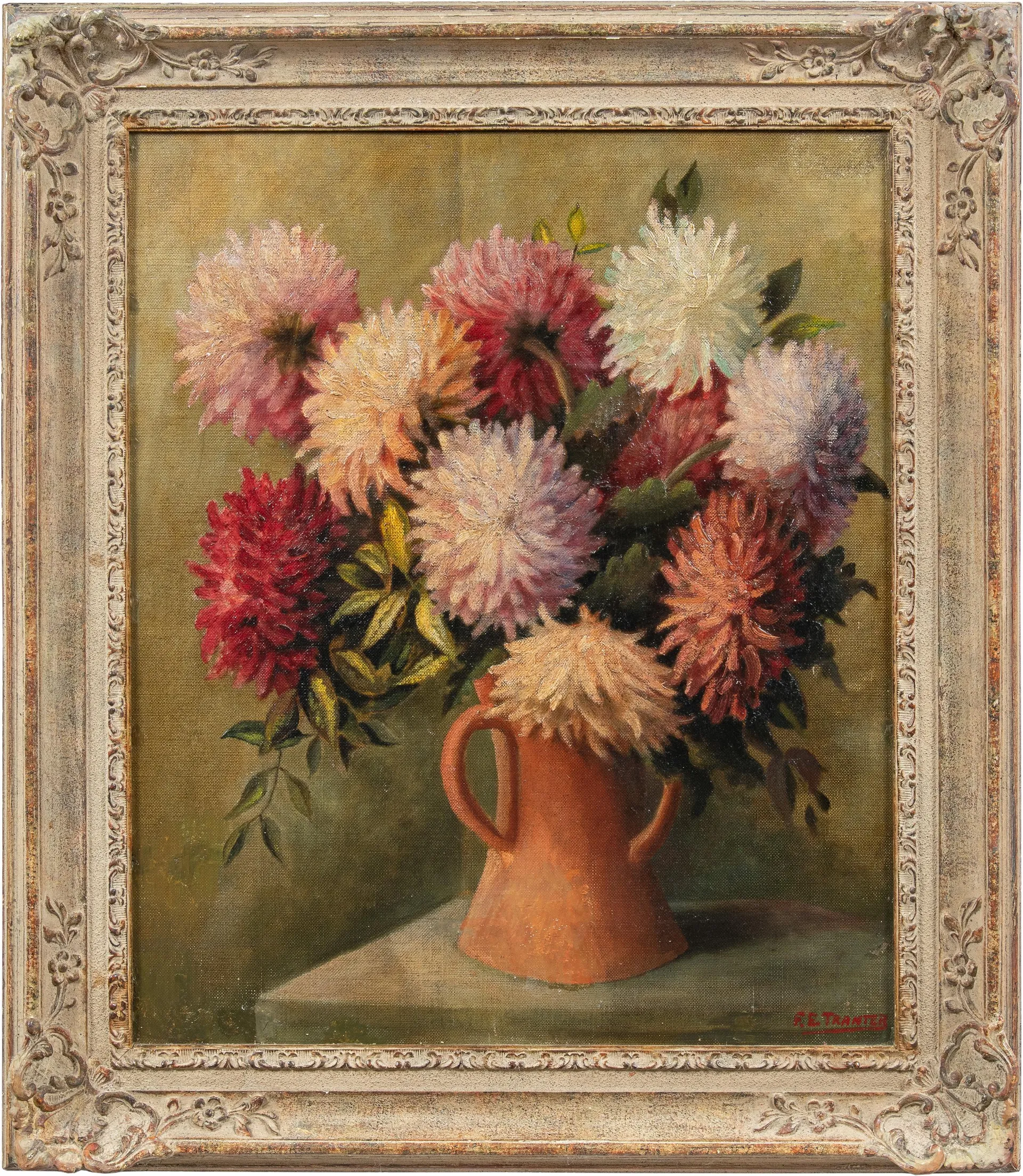 Still Life painter (British school) - 20th century painting - Interior flower