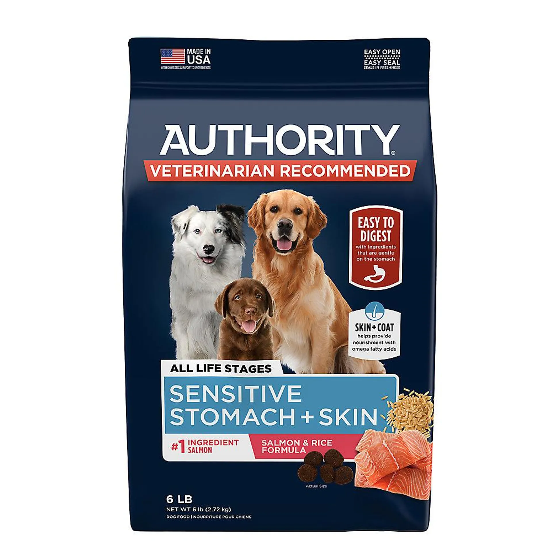 Authority® Sensitive Stomach & Skin All Life Stage Dry Dog Food - Salmon