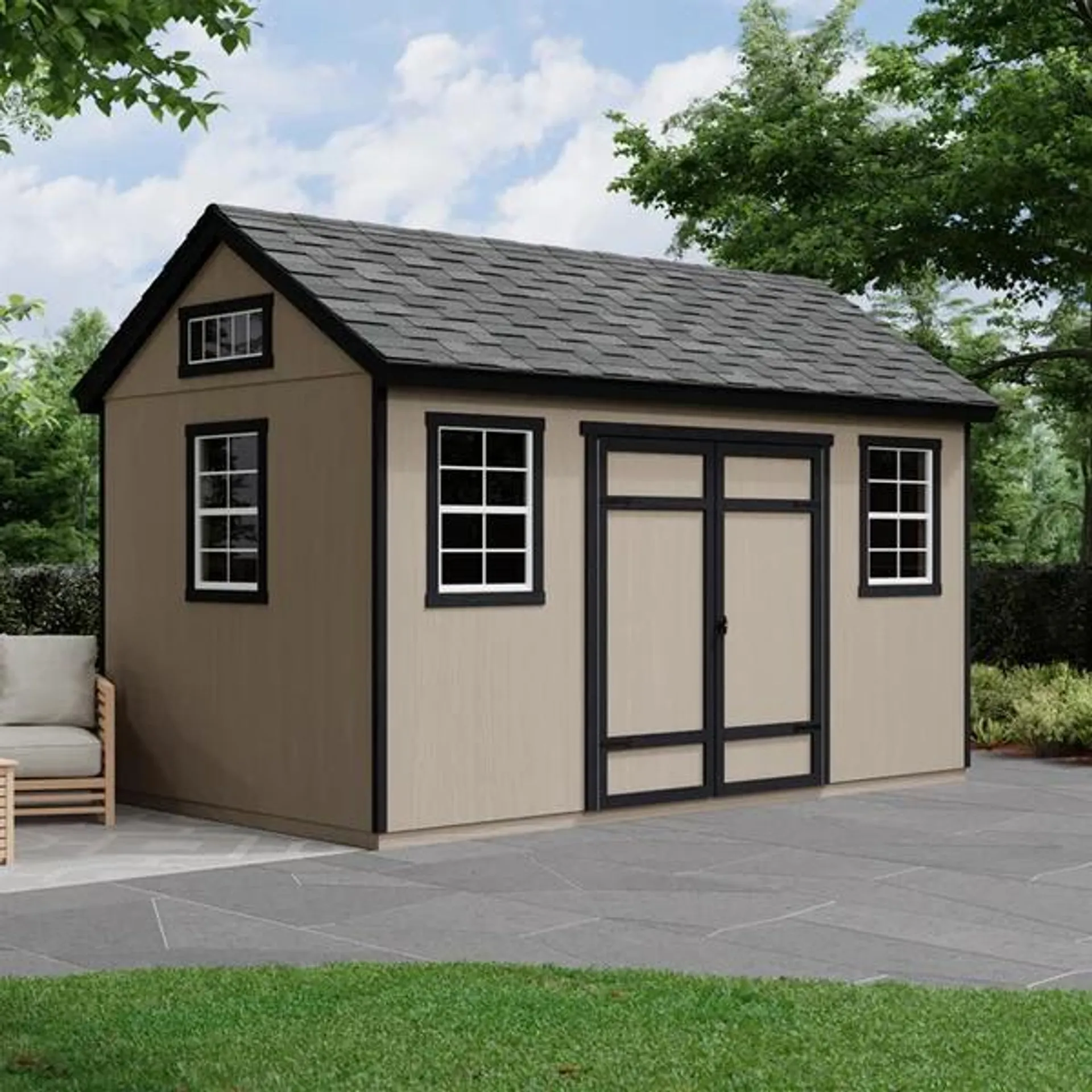 Yardline Berkdale 14' x 8' Wood Shed – Do It Yourself Assembly