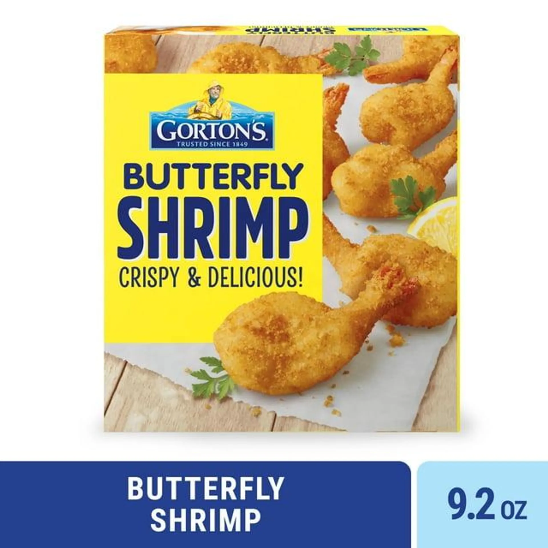 Gorton’s Butterfly Shrimp, Whole Shrimp, Breaded with Crunchy Panko Breadcrumbs, Frozen, 9.2 Ounce Package