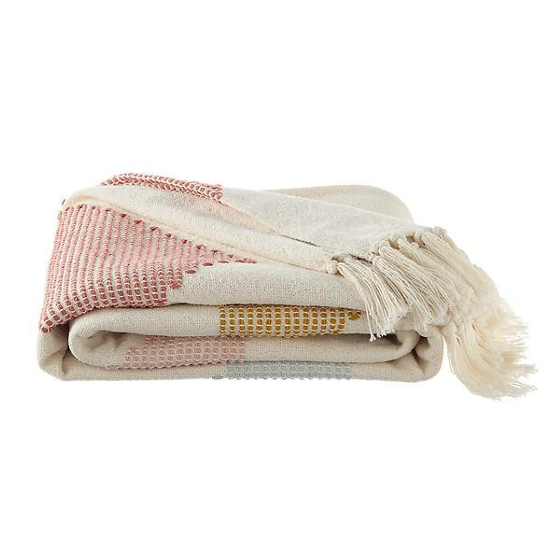 Be Home Geometric Cotton Woven Throw