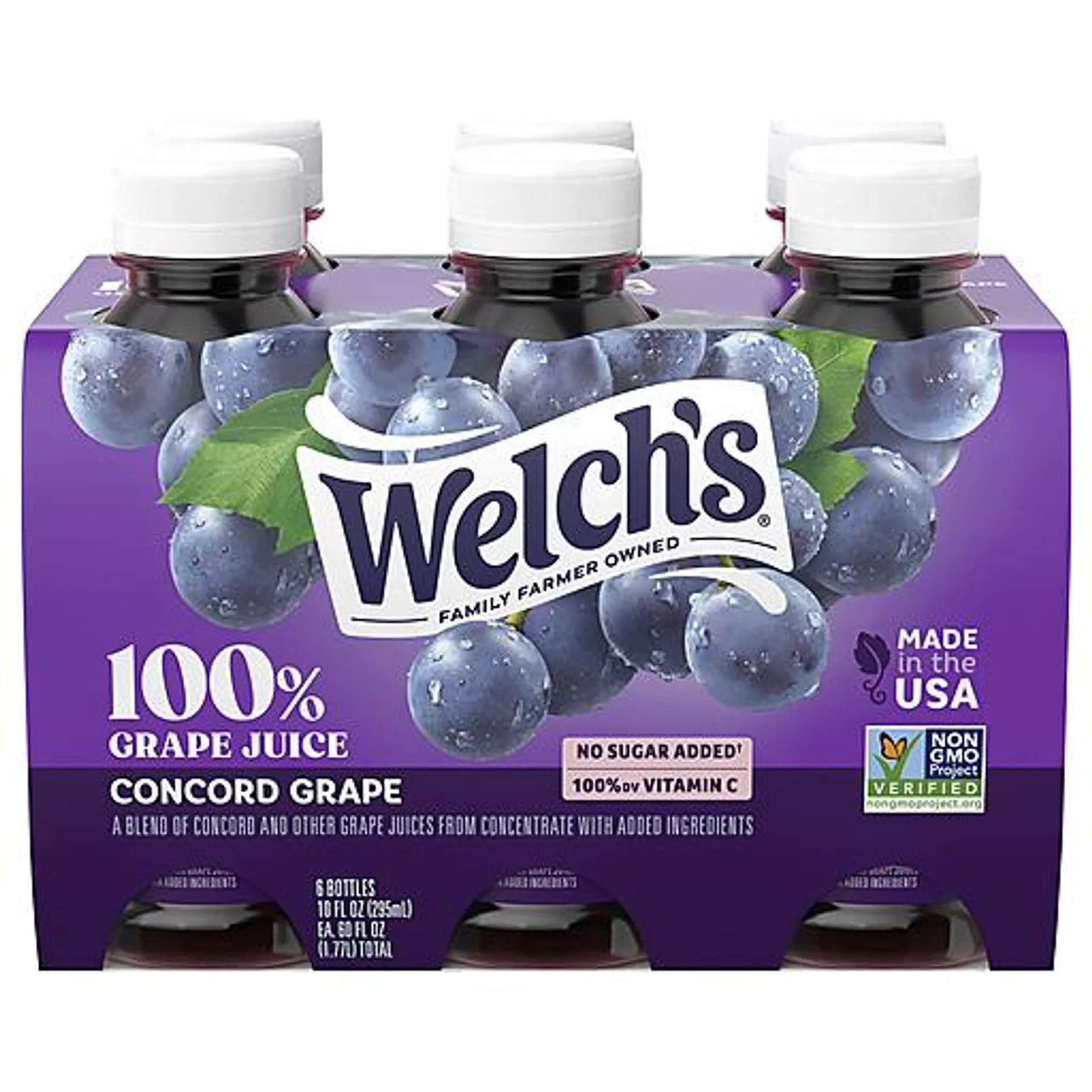 Welch's 100% Grape Juice, Concord Grape 6 ea