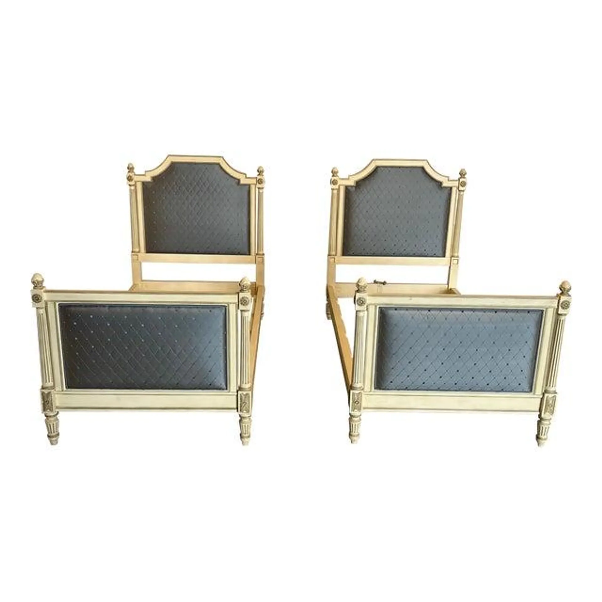 French Louis XVI Style Twin Beds - a Pair