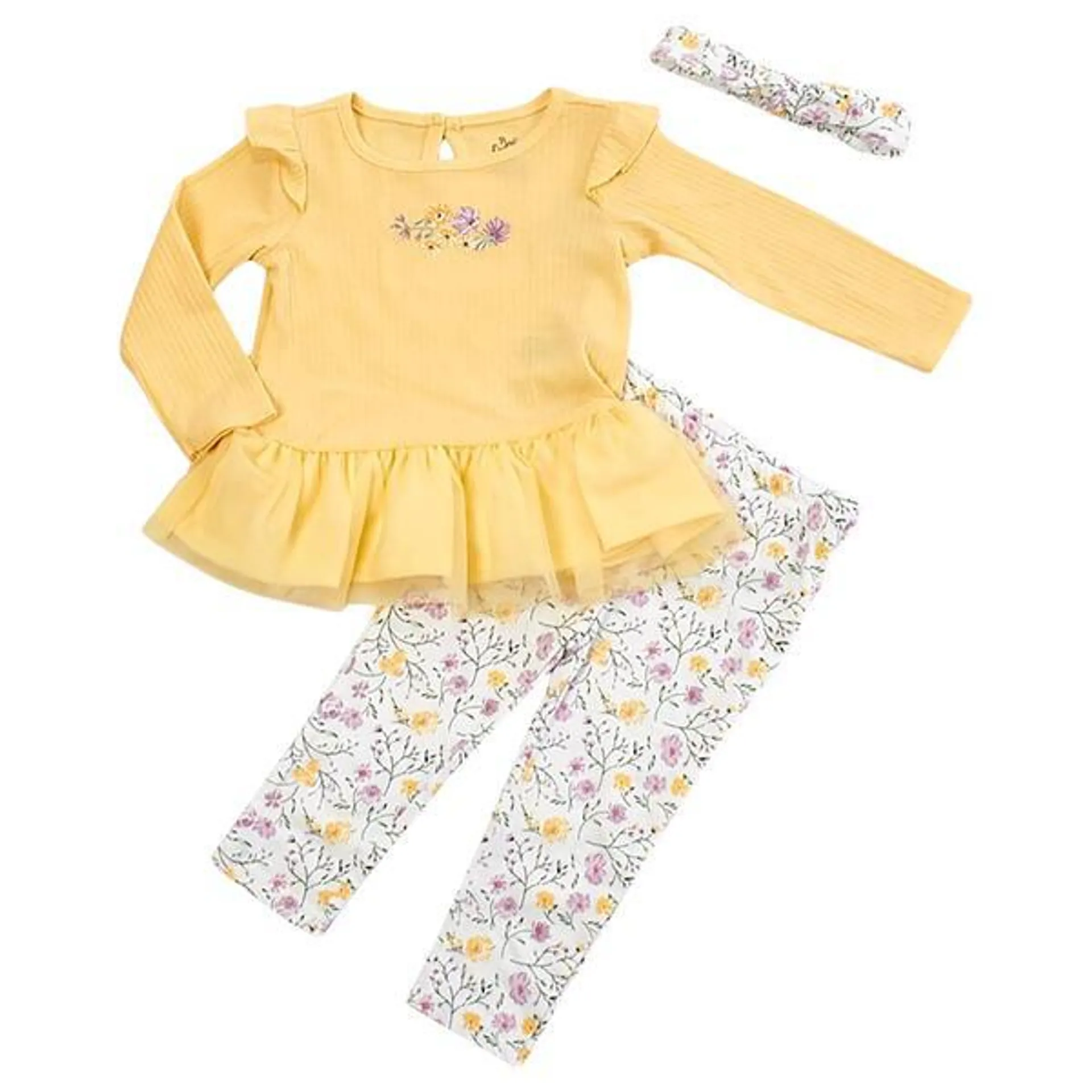Baby Girl (12-24M) Baby Essentials® 3pc. Floral Tunic Set