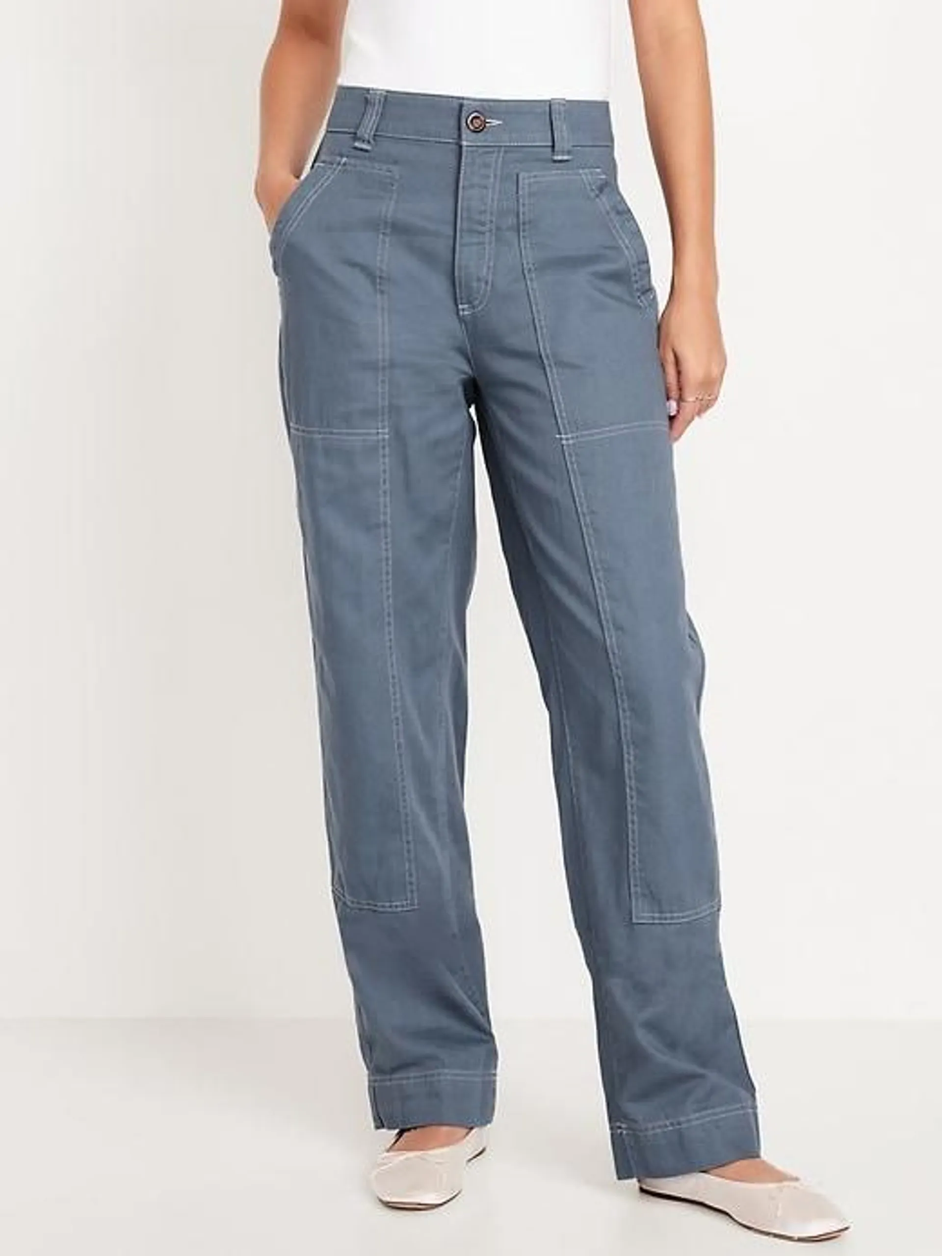 High-Waisted Utility Pants