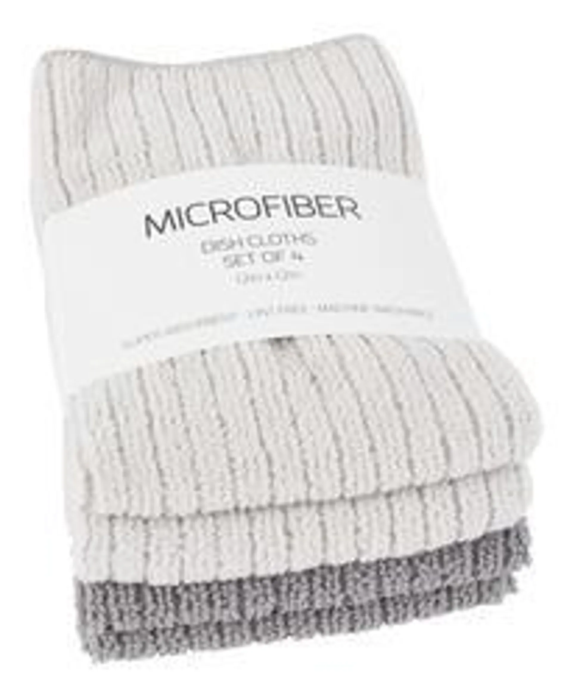 Set of 4 Microfiber Dish Cloth - Gray