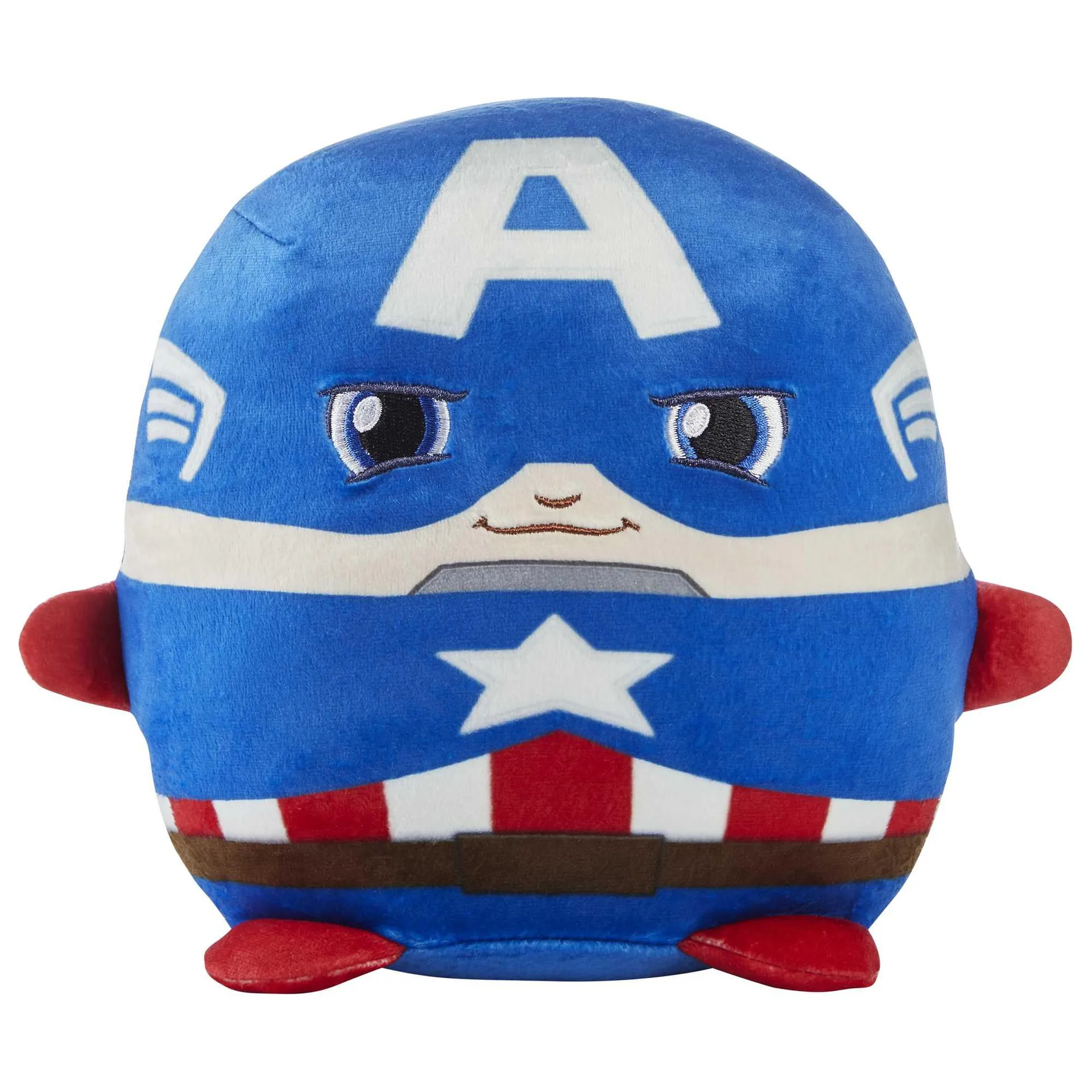 Marvel Cuutopia 10-In Captain America Plush Character, Soft Rounded Pillow Doll For 3 Years & Up