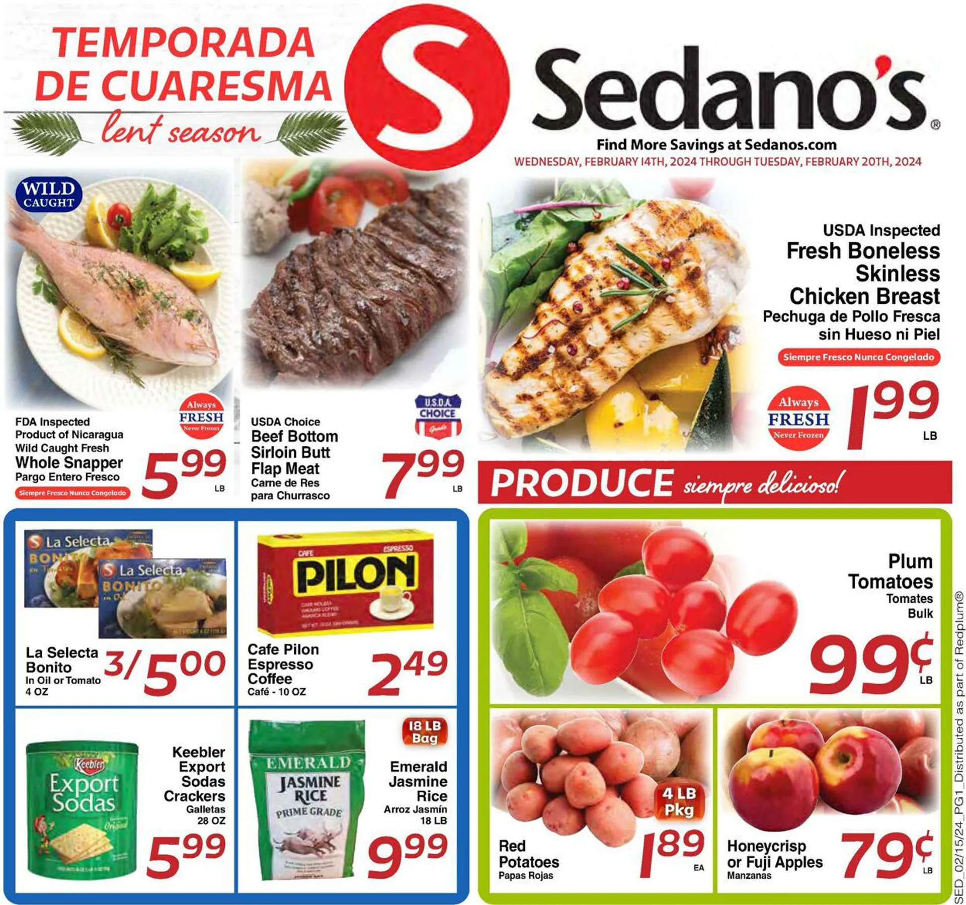Weekly ad Sedano's from February 14 to February 20 2024 - Page 
