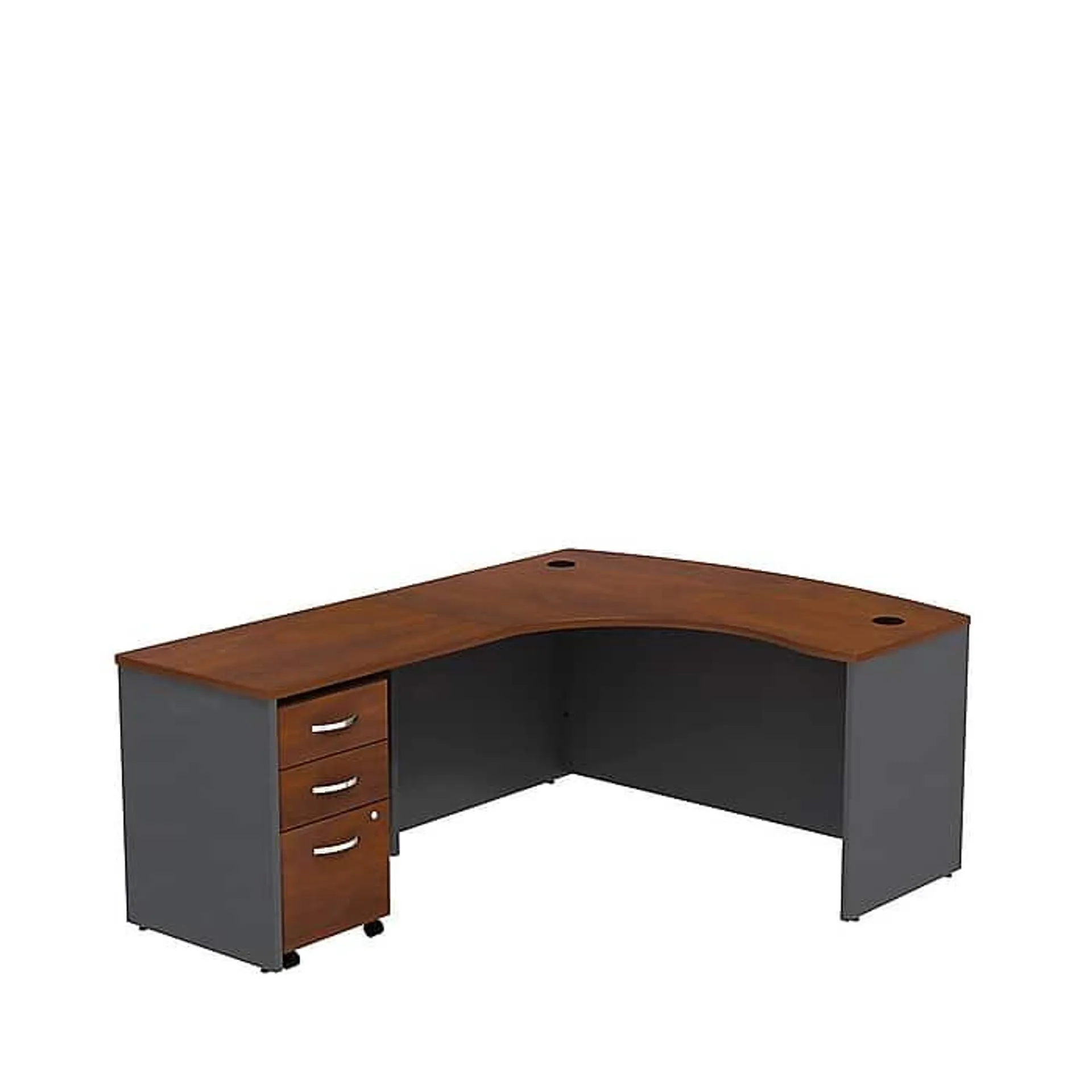 Bush Business Furniture Westfield Left Handed L Shaped Desk w/ Mobile File Cabinet,