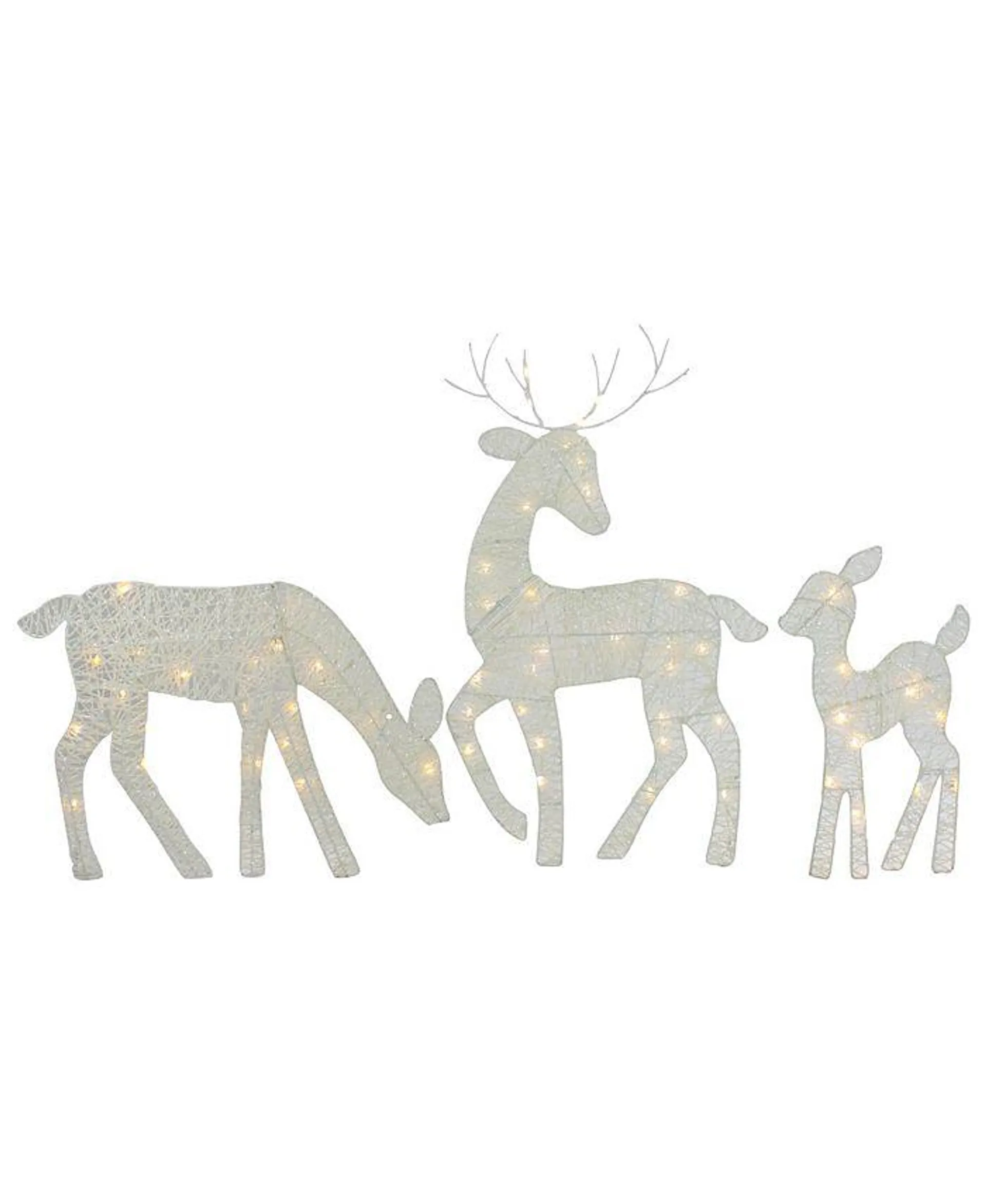 29" Led Lighted Reindeer Family Outdoor Christmas Decorations, Set of 3