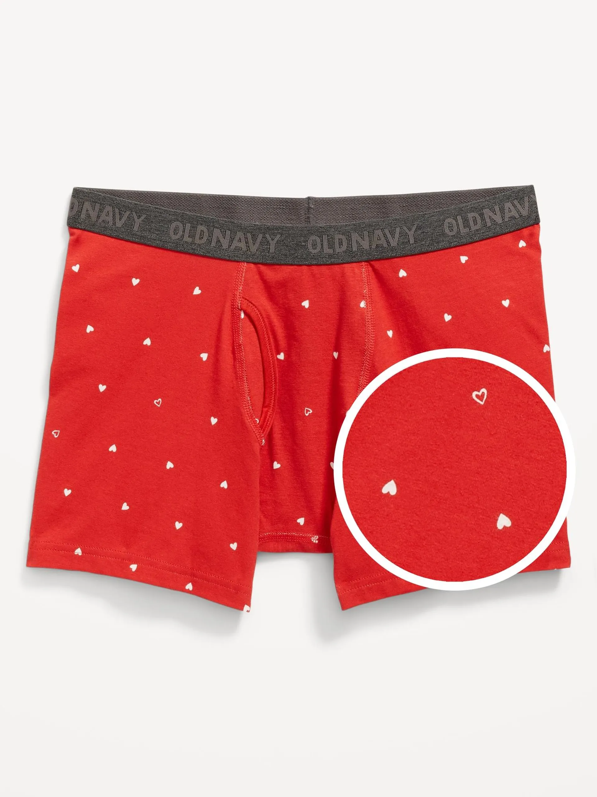 Soft-Washed Built-In Flex Printed Boxer-Briefs Underwear for Men -- 4.5-inch inseam