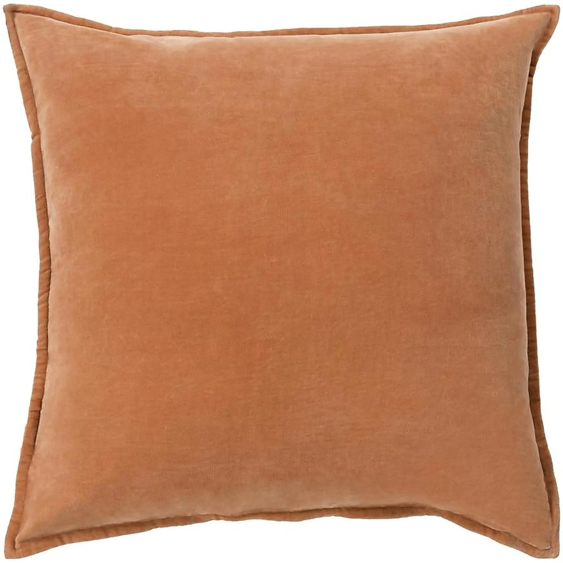 Surya Cotton Velvet 18-in x 18-in Burnt Orange Indoor Decorative Cover