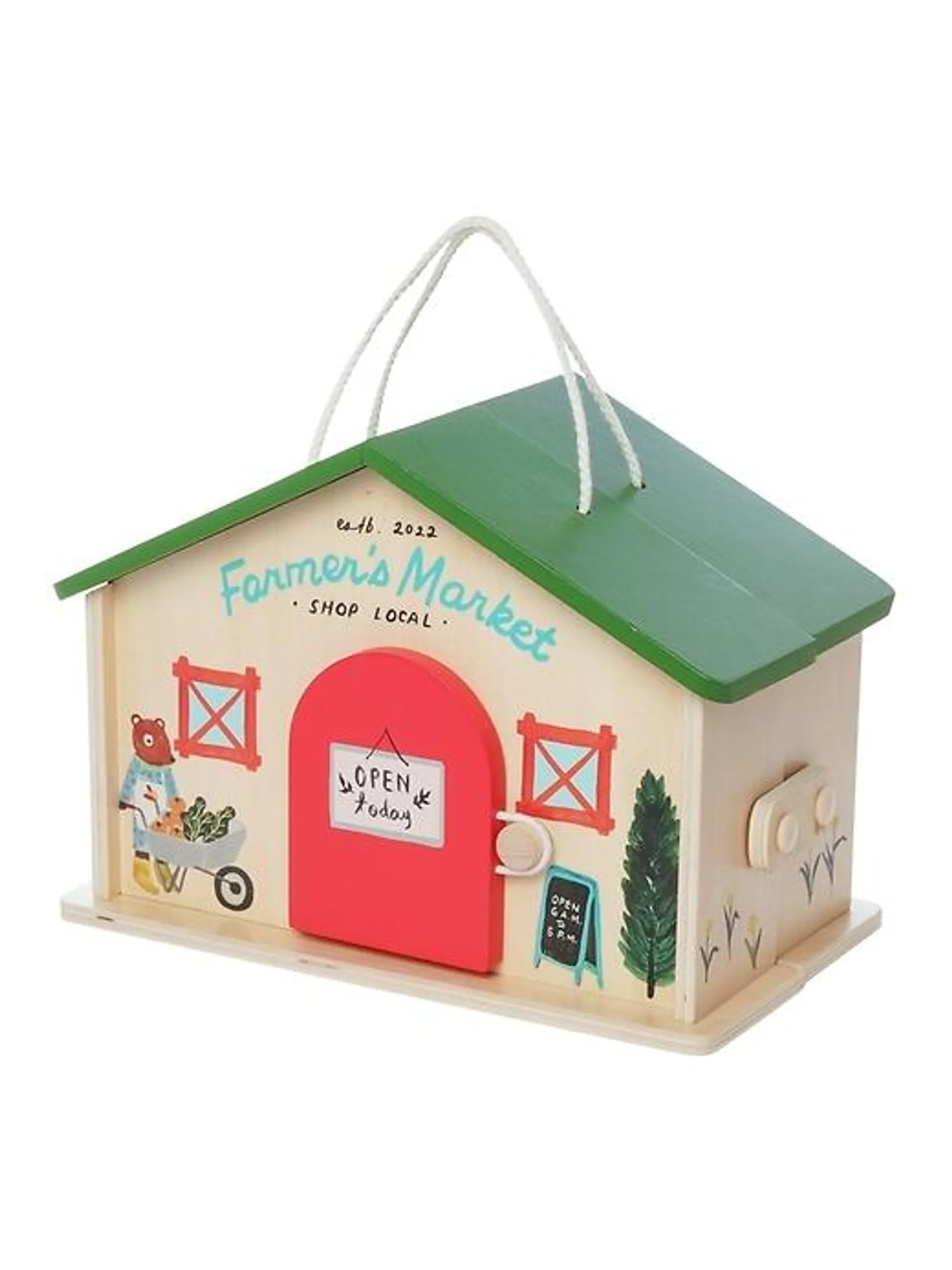 Farmers Market Day Portable Wooden Toy Set