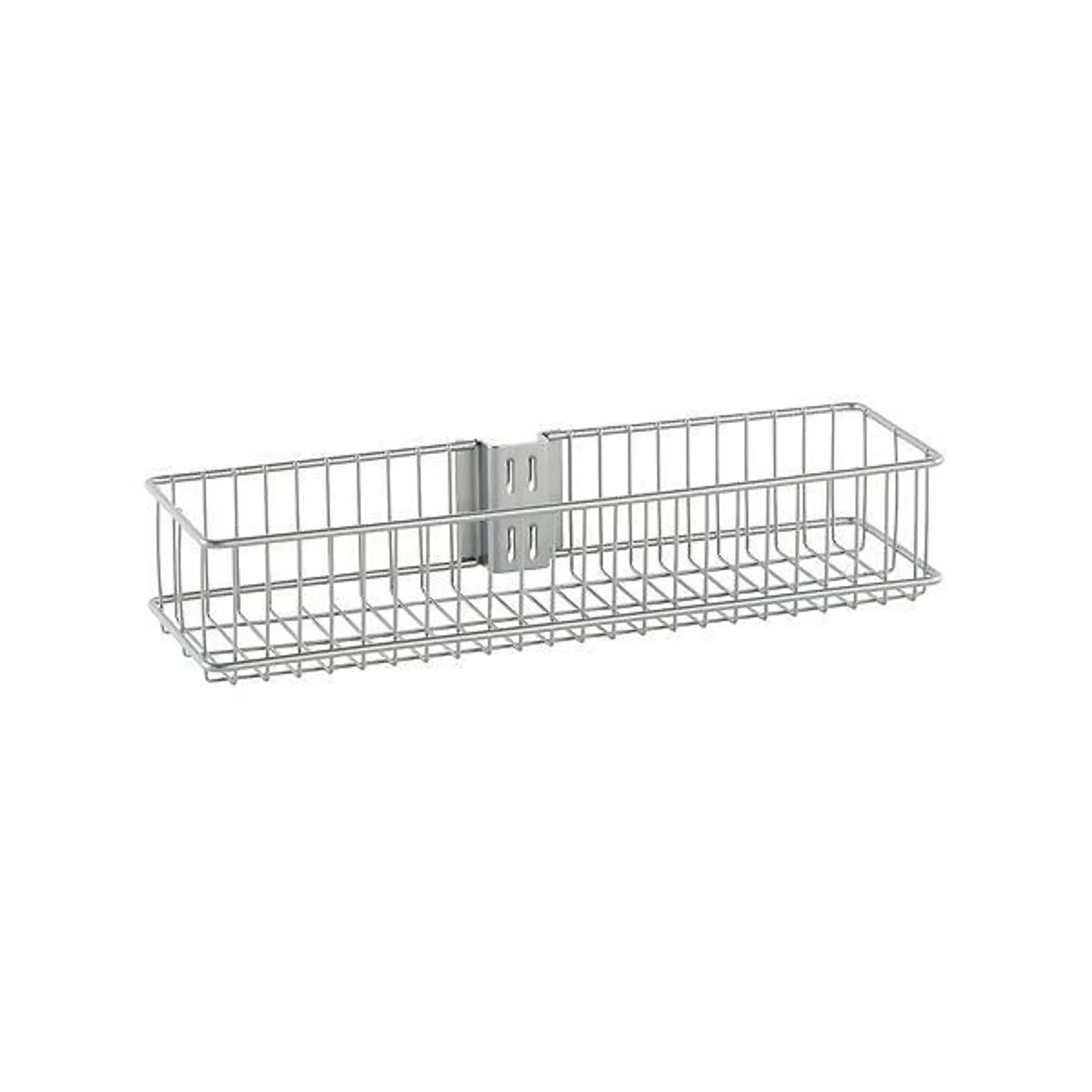 Elfa Utility Narrow Medium Basket Platinum